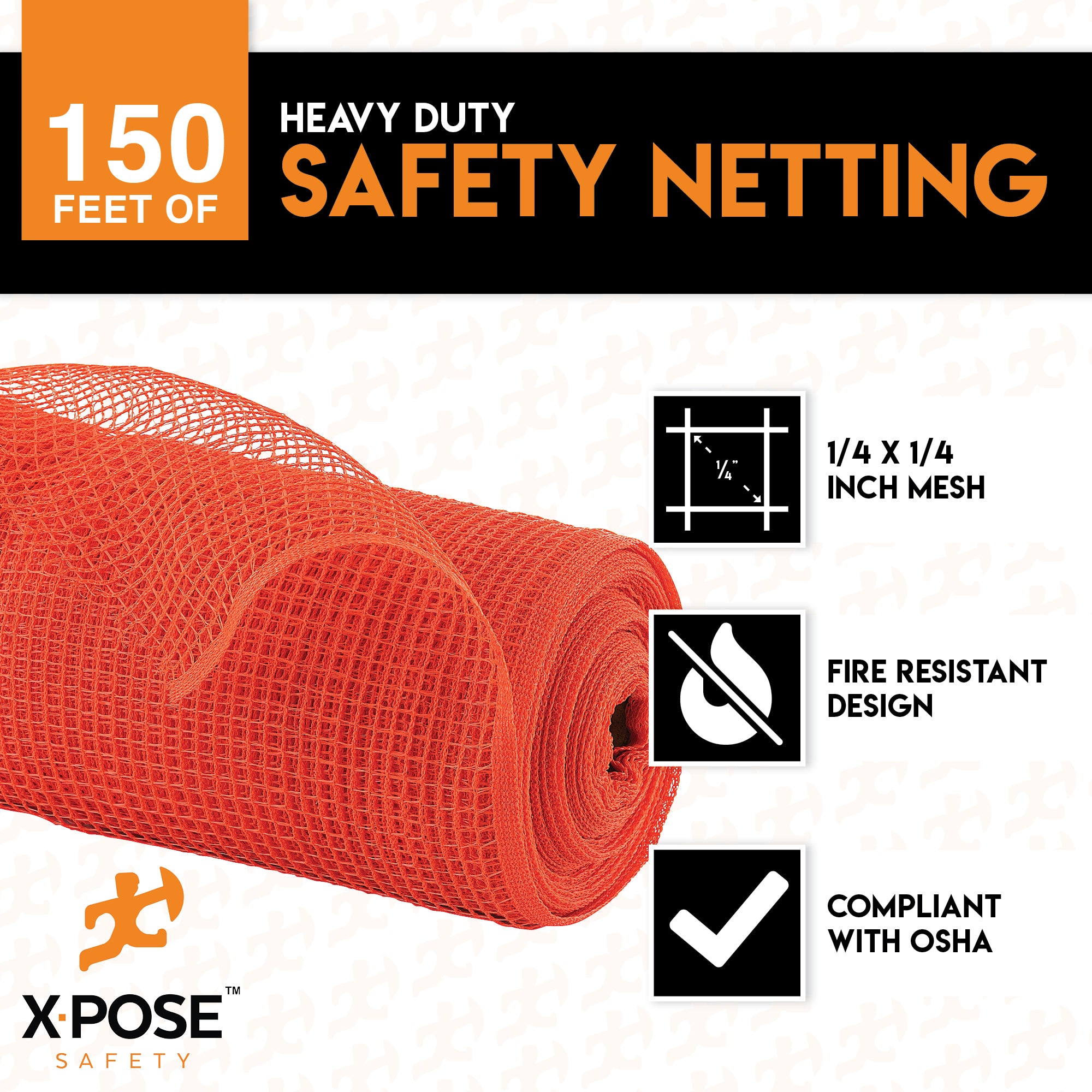 Heavy Duty Debris Safety Netting Fire Retardant