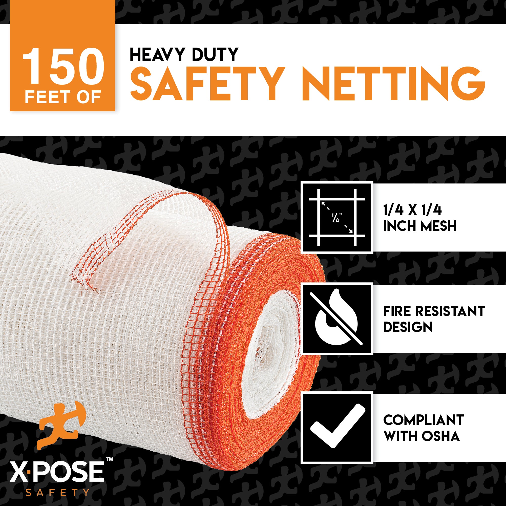 Heavy Duty Debris Safety Netting Fire Retardant