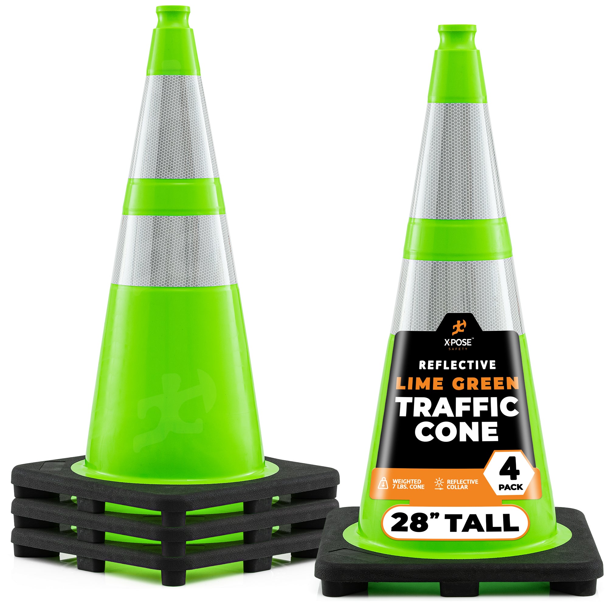 28" Lime Traffic Cone