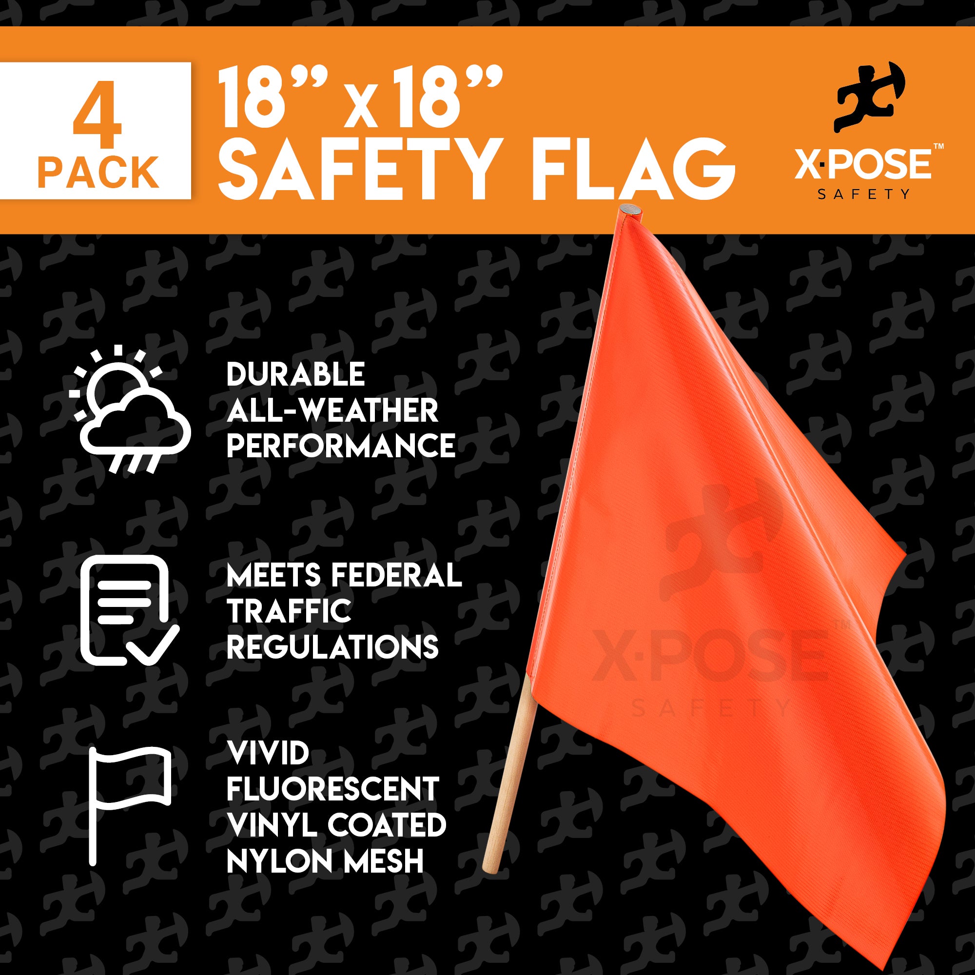 18" X 18" Safety Flag