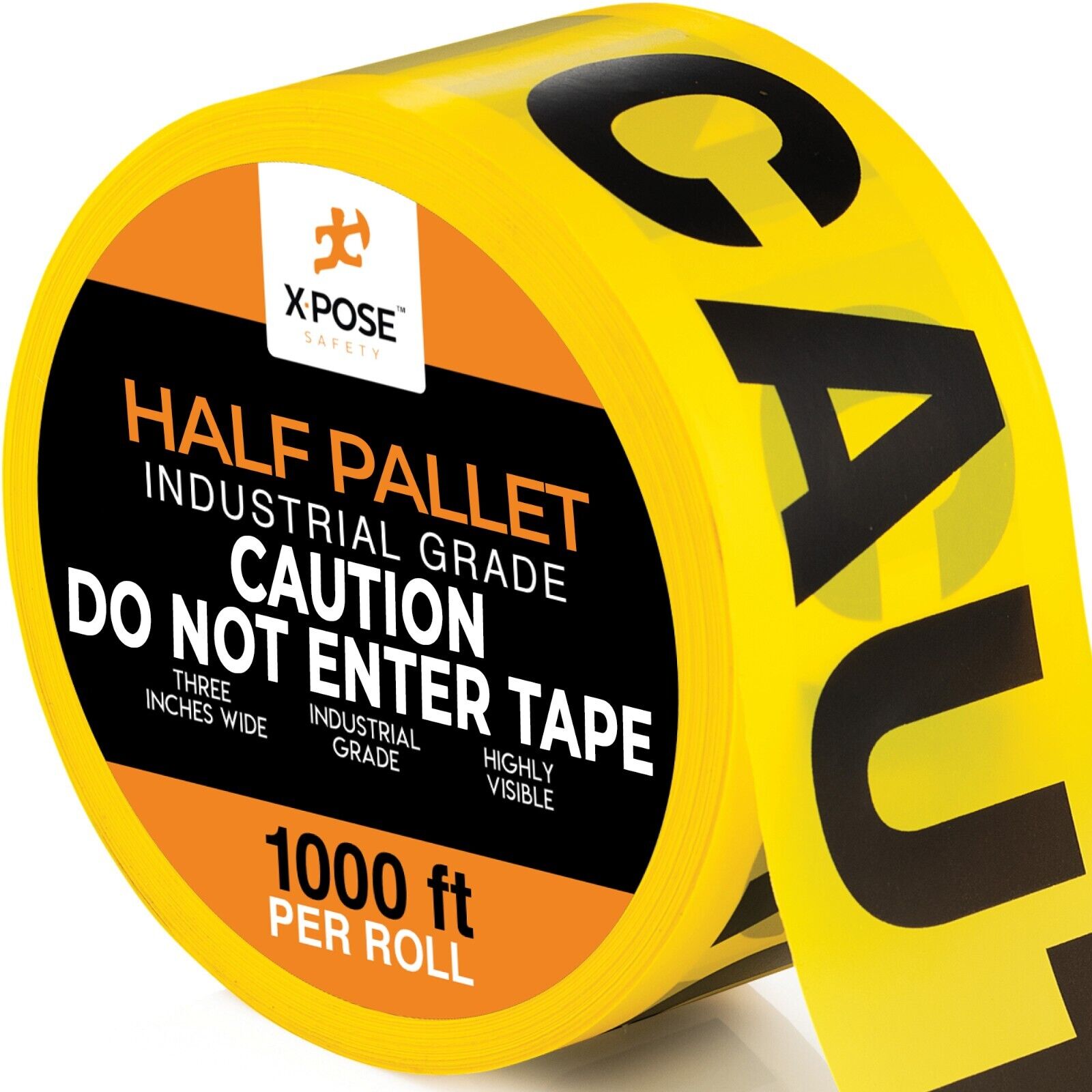 3" Barricade Tape Roll 1000 FT