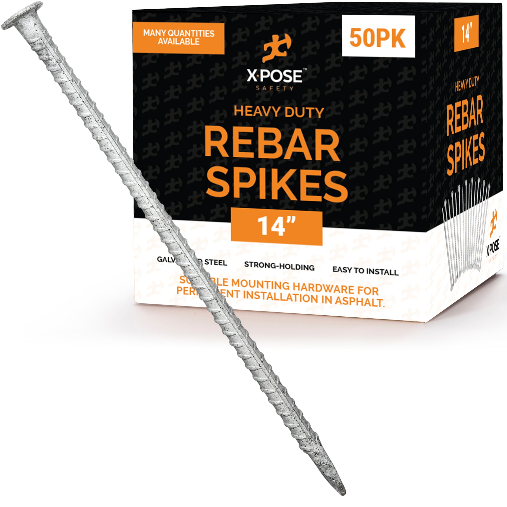14" Metal Spike For Speed Hump