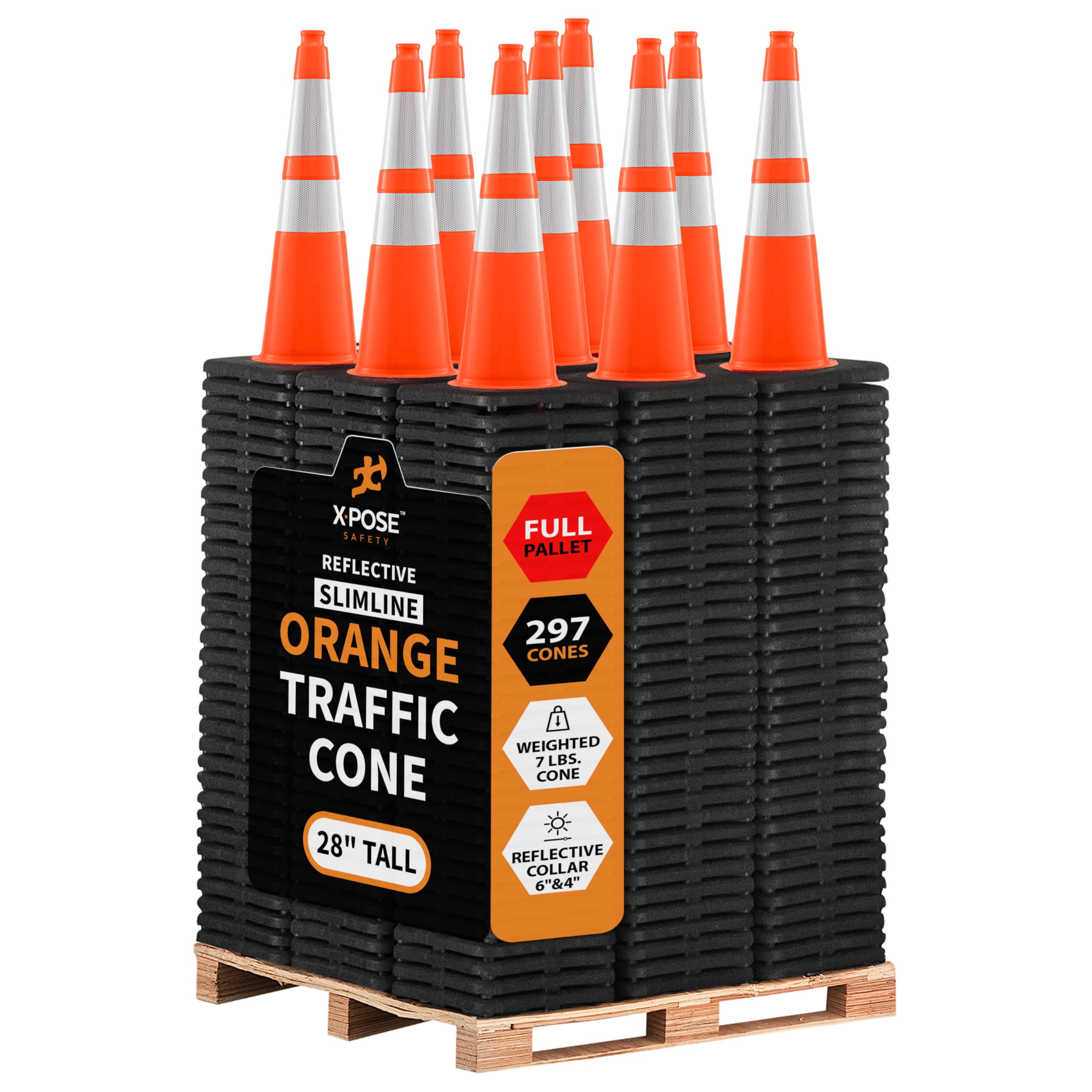 28" Slimline Orange Traffic Cone
