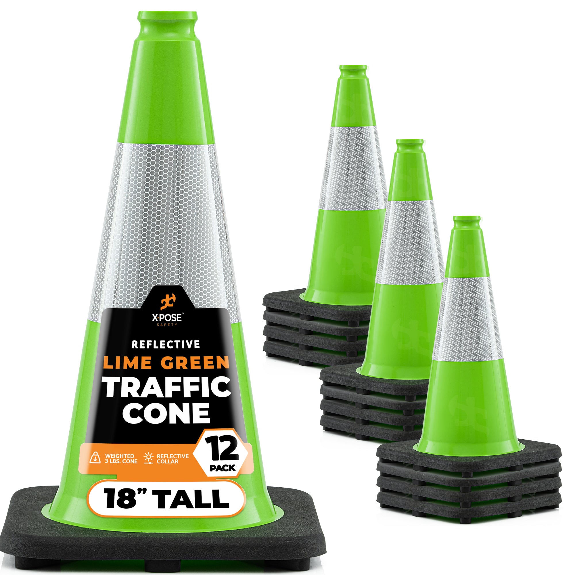 18" Lime Traffic Cone