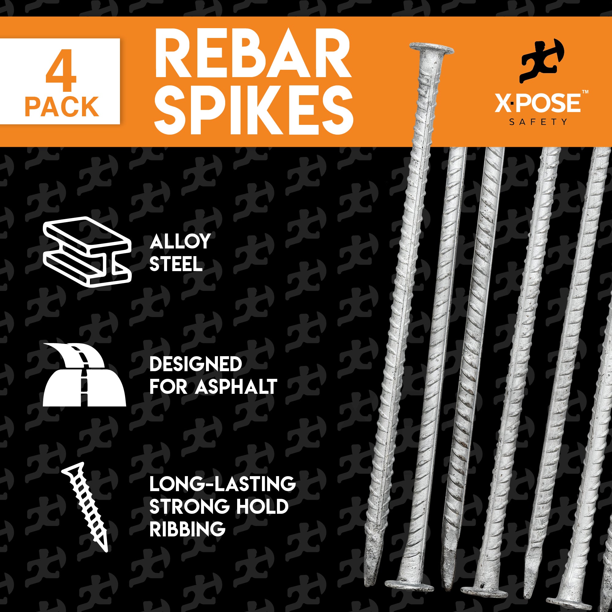 14" Metal Spike For Speed Hump