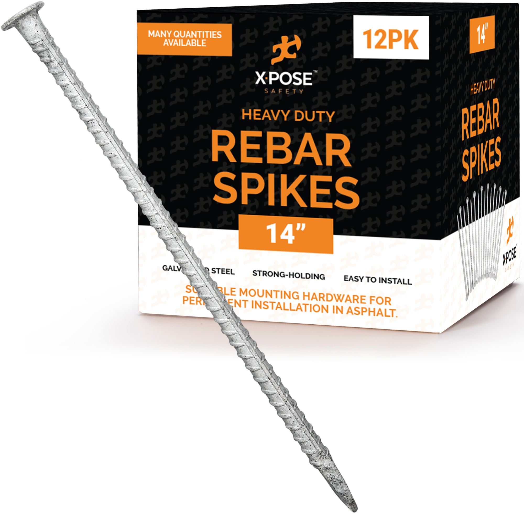 14" Metal Spike For Speed Hump