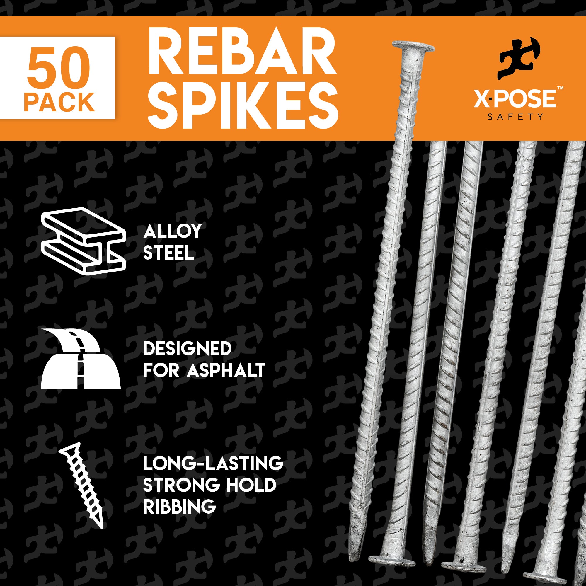 14" Metal Spike For Speed Hump