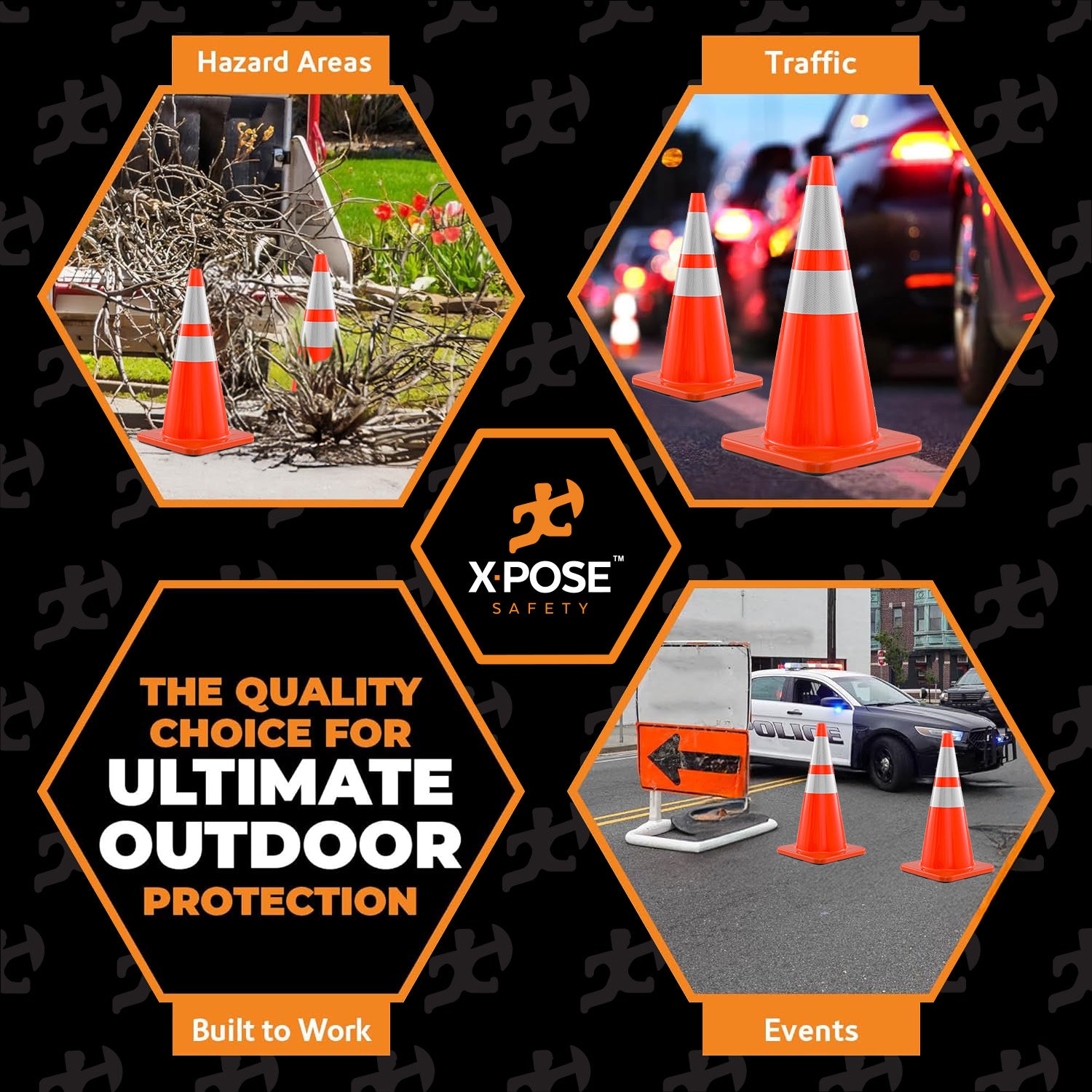 28" All Orange Traffic Cone
