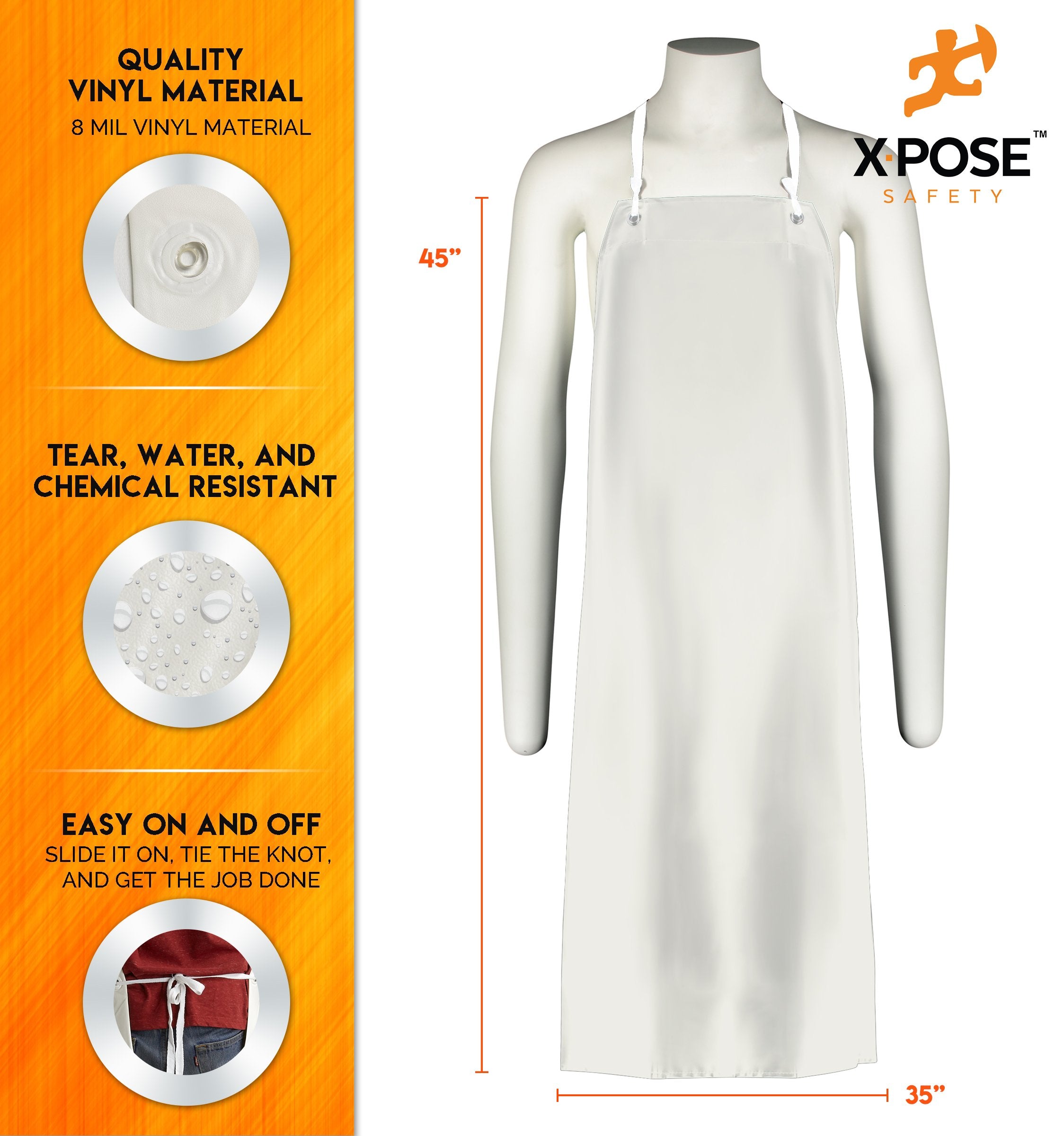 Vinyl Aprons 8 Mil