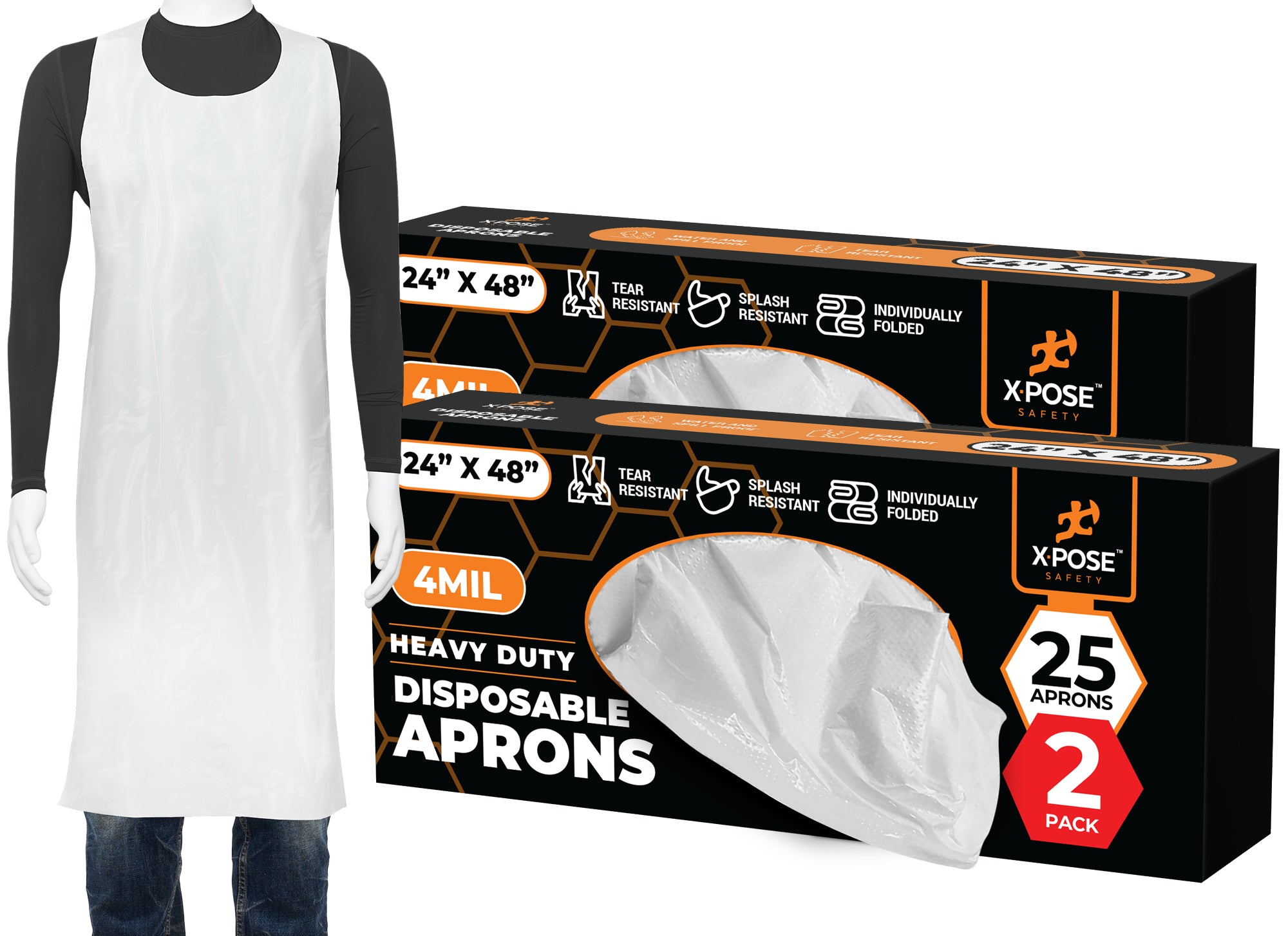 Heavy Duty Disposable Poly Aprons