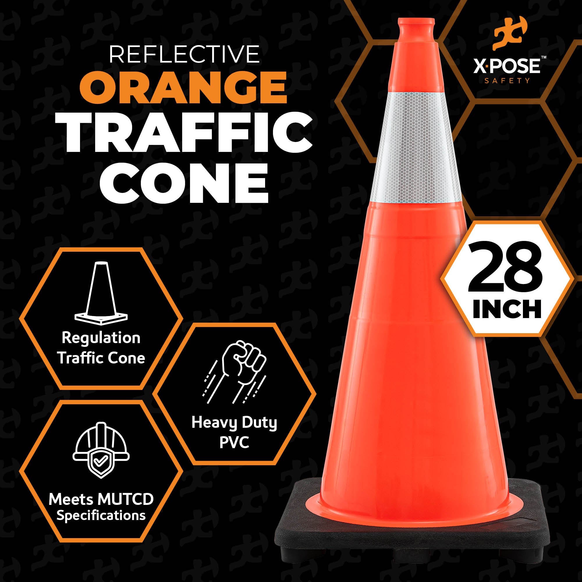 28" Orange Traffic Cone