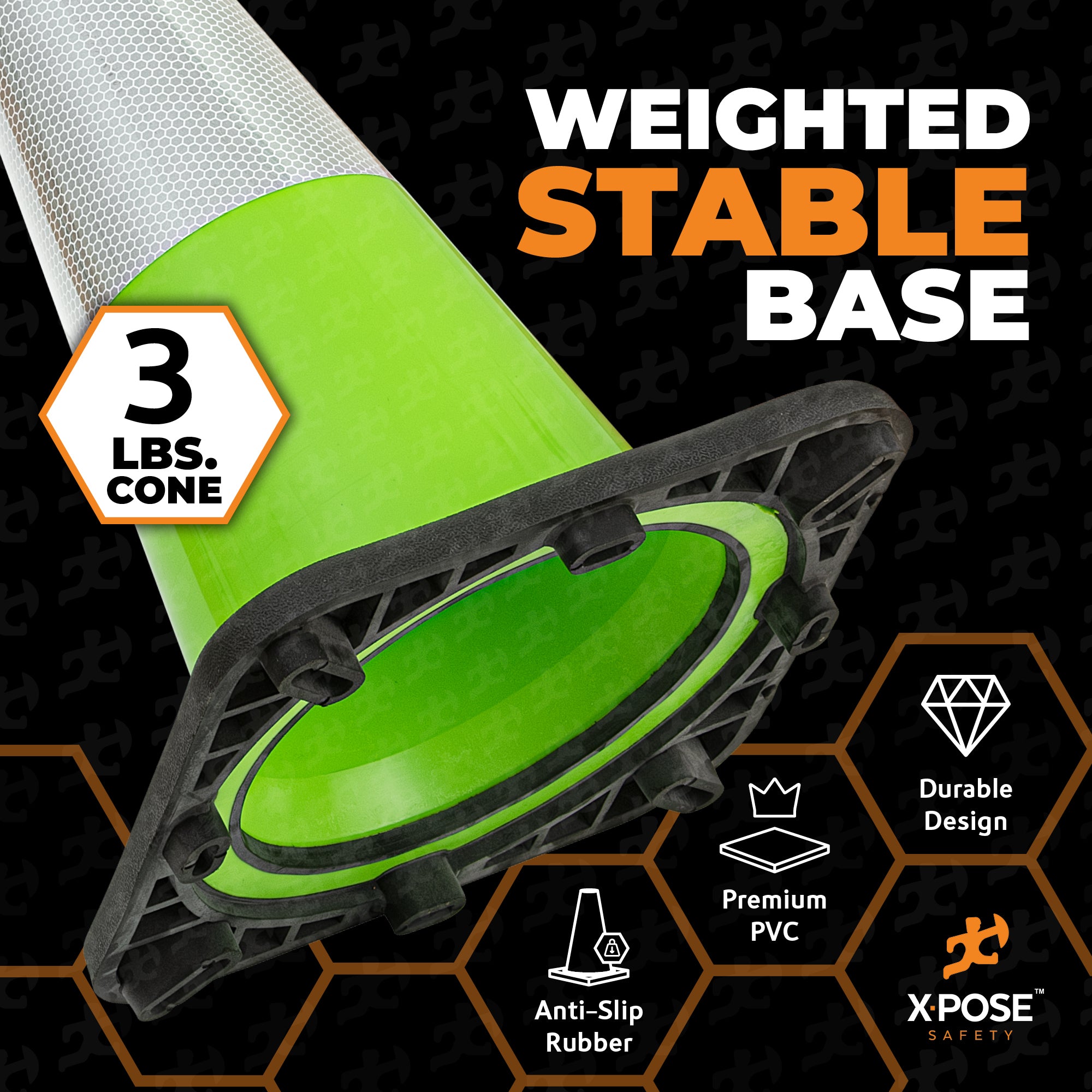 18" Lime Traffic Cone