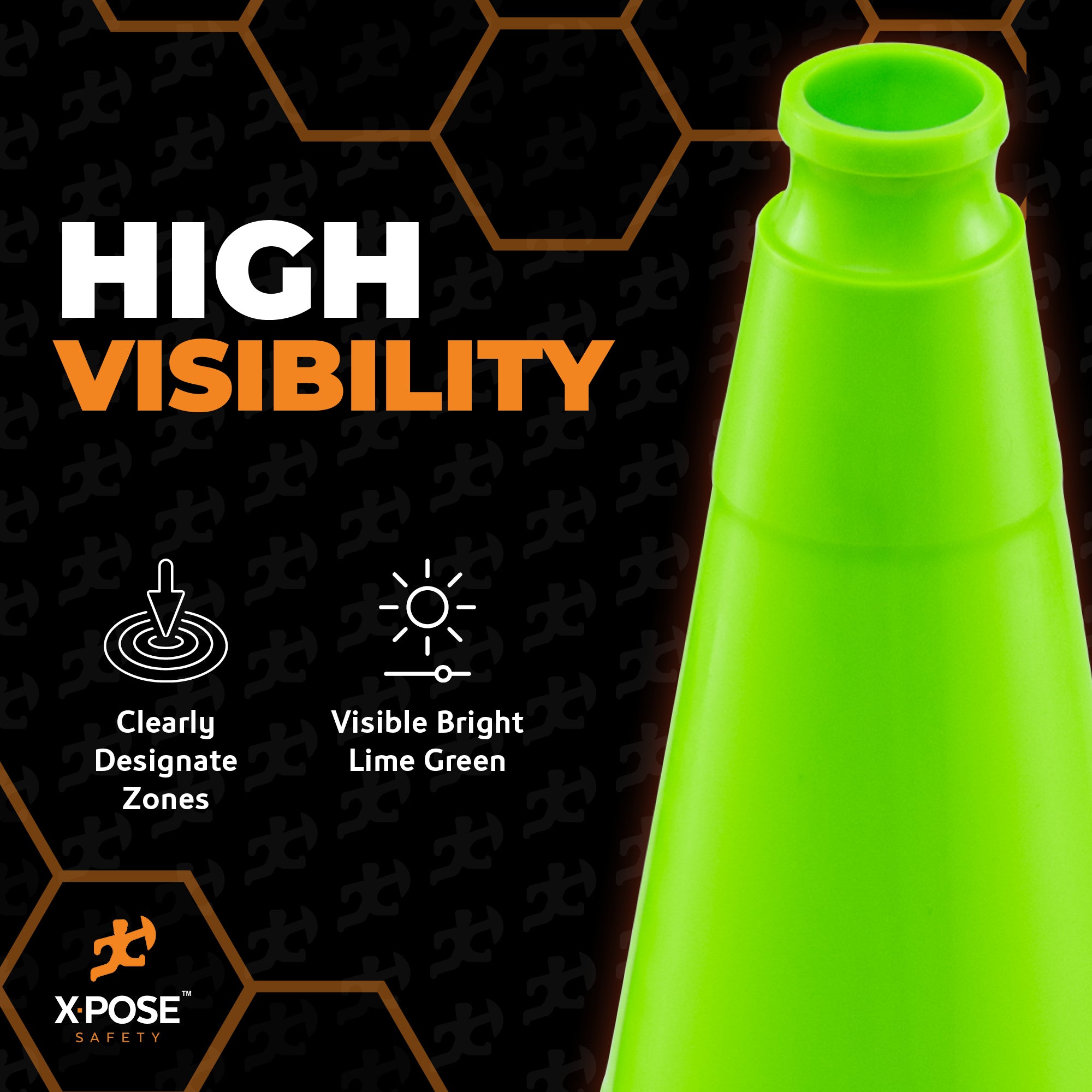 28" Lime Traffic Cone