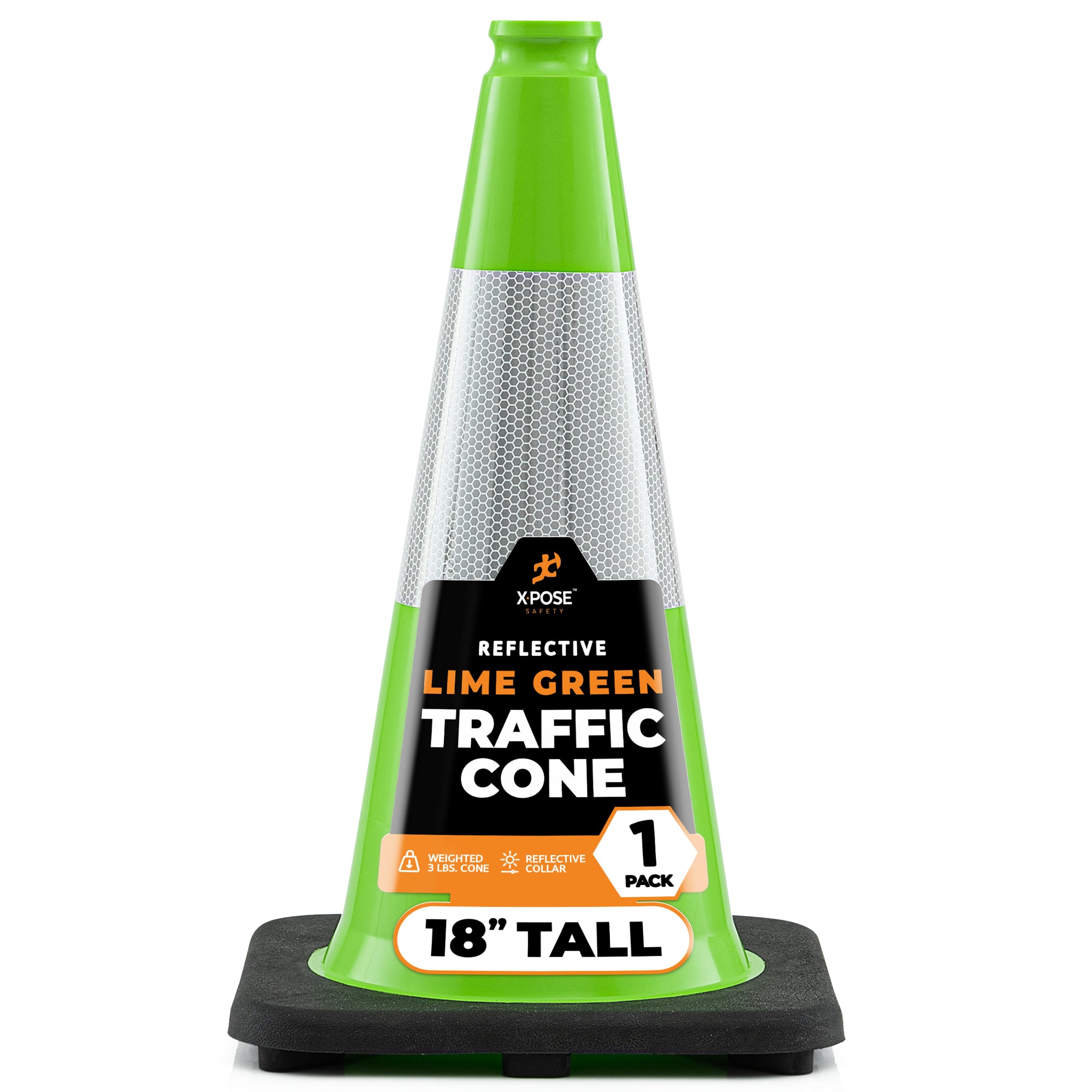 18" Lime Traffic Cone
