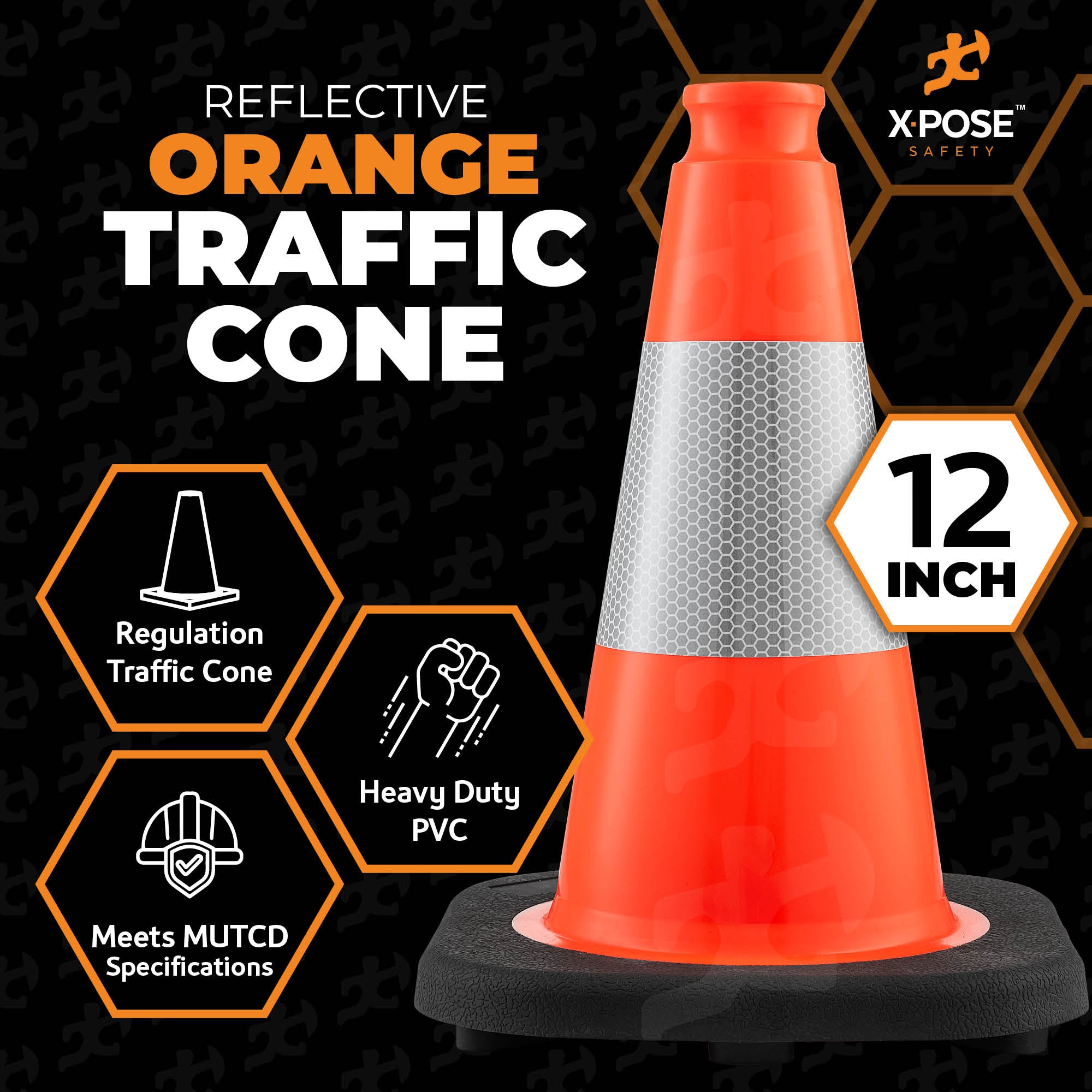 12" Orange Traffic Cone