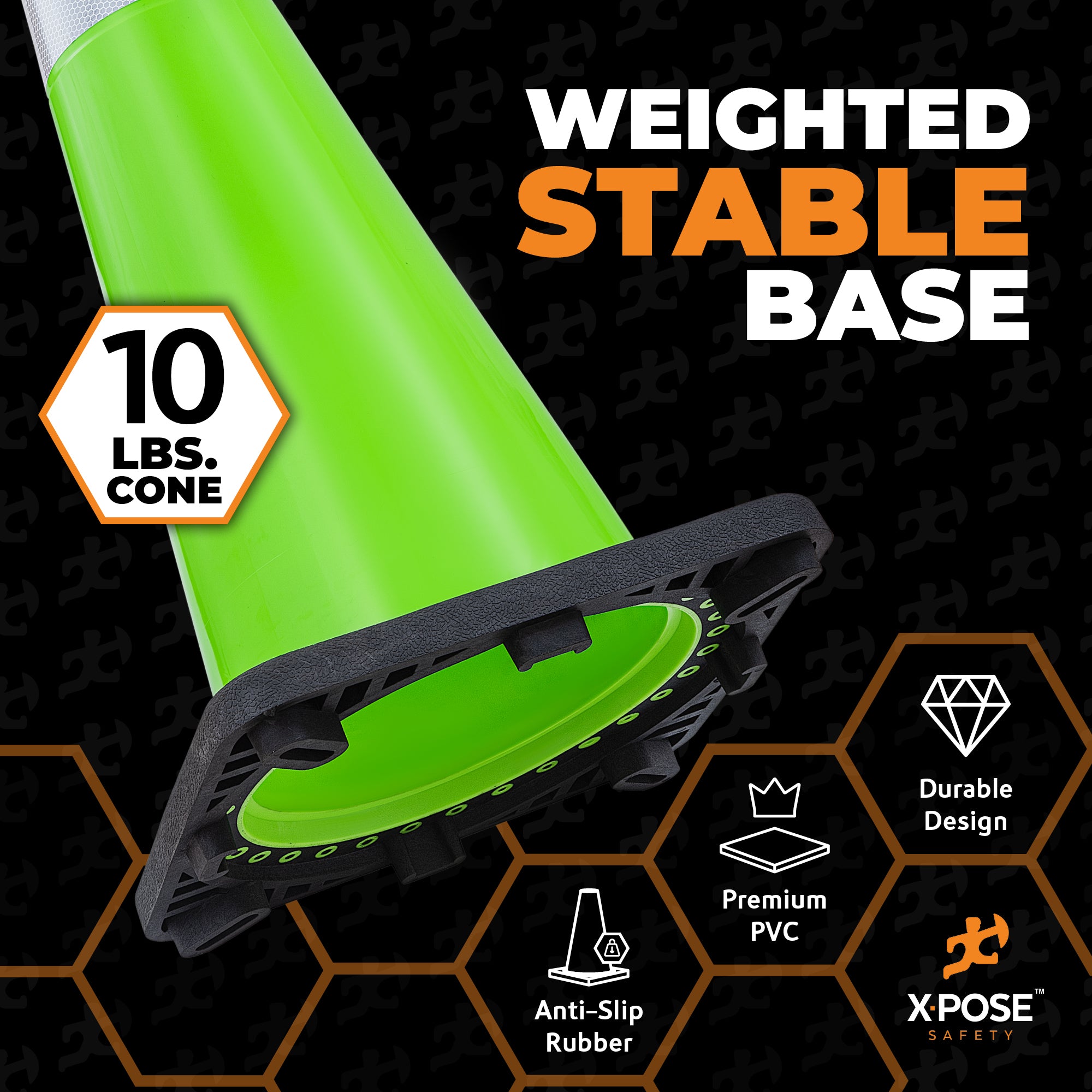 36" Lime Traffic Cone