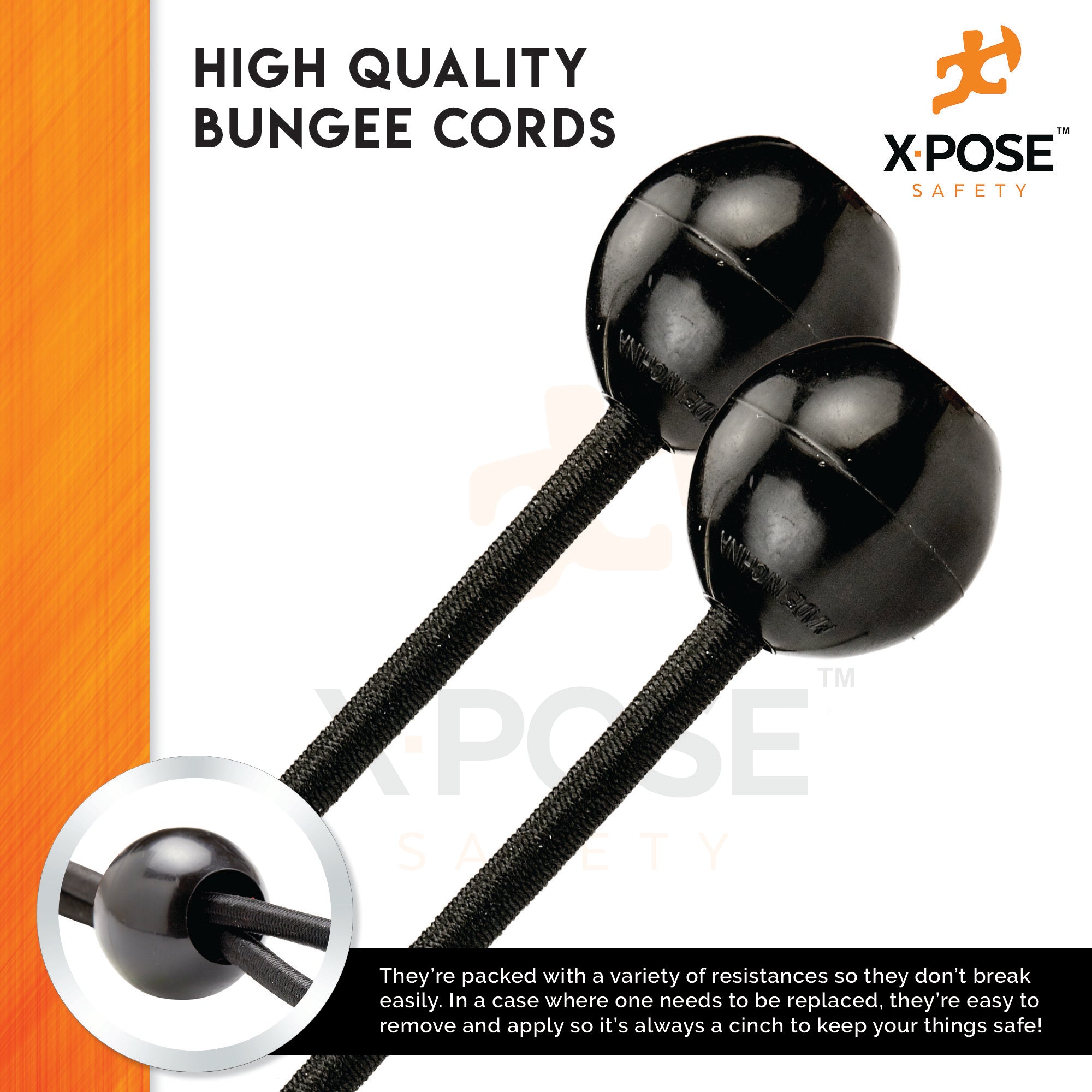 Heavy Duty Ball Bungees With Cord Ties