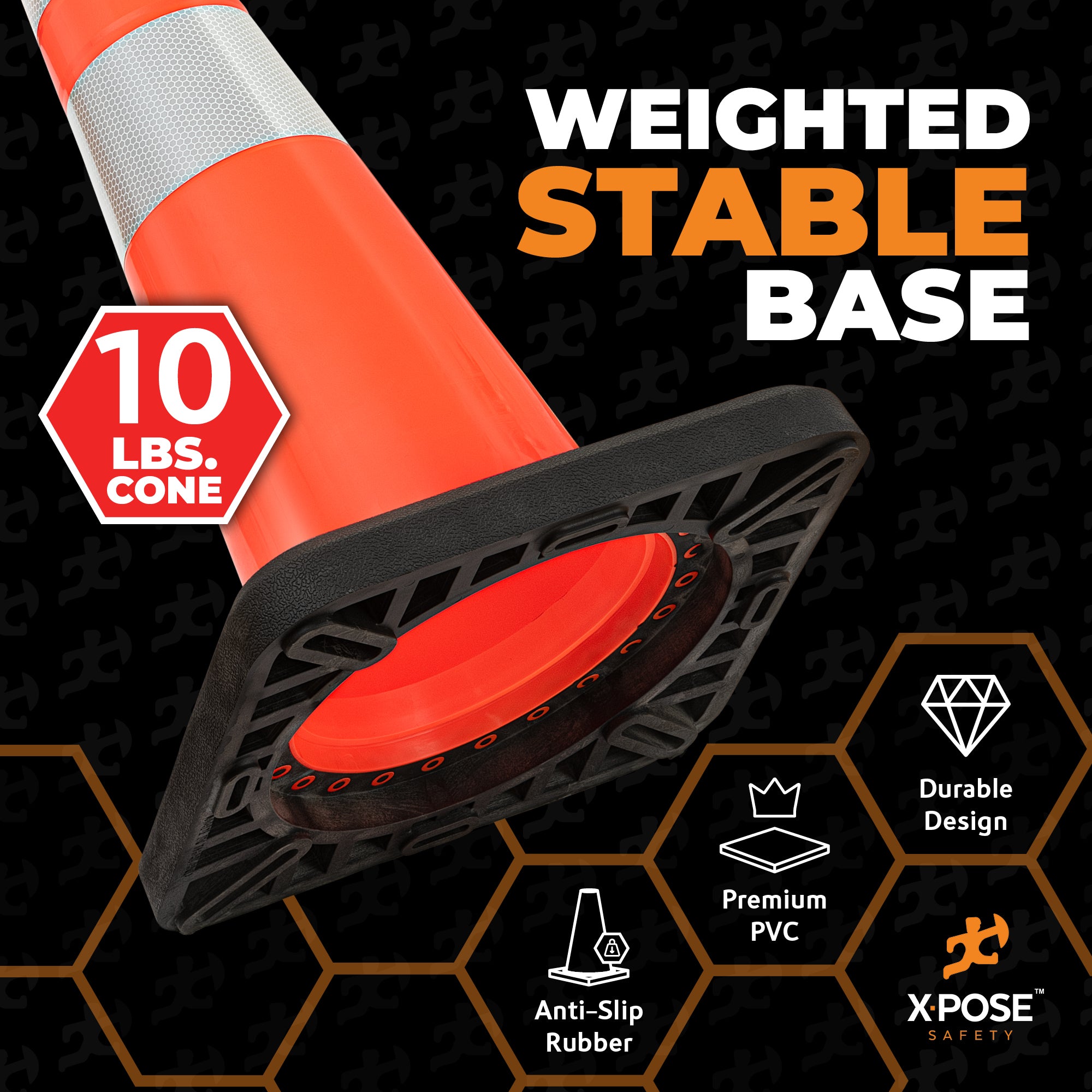 28" Slimline Orange Traffic Cone