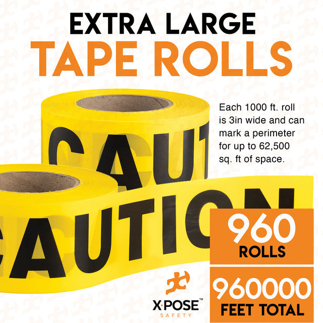 3" Barricade Tape Roll 1000 FT