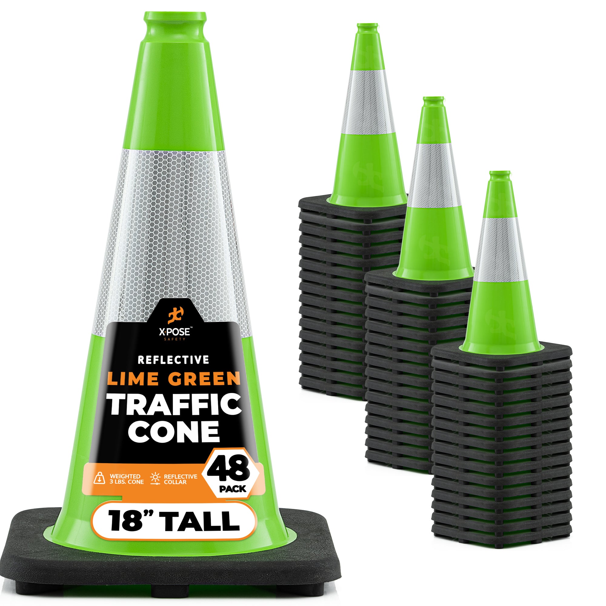 18" Lime Traffic Cone