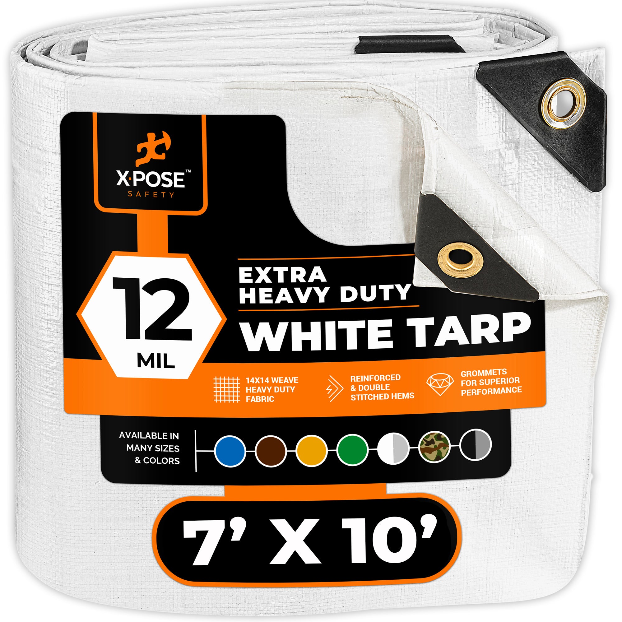 12 Mil White Extra Heavy Duty Poly Tarp
