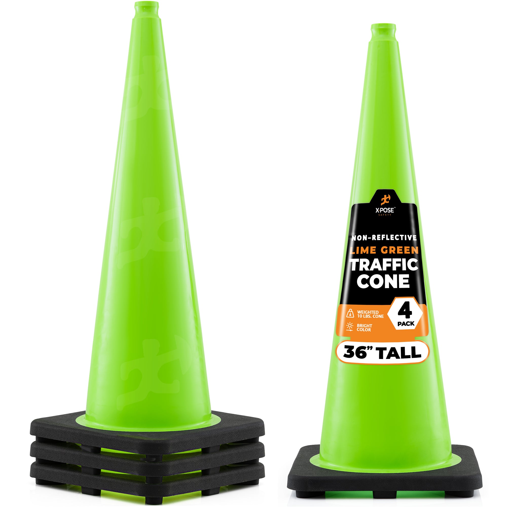 36" Lime Traffic Cone