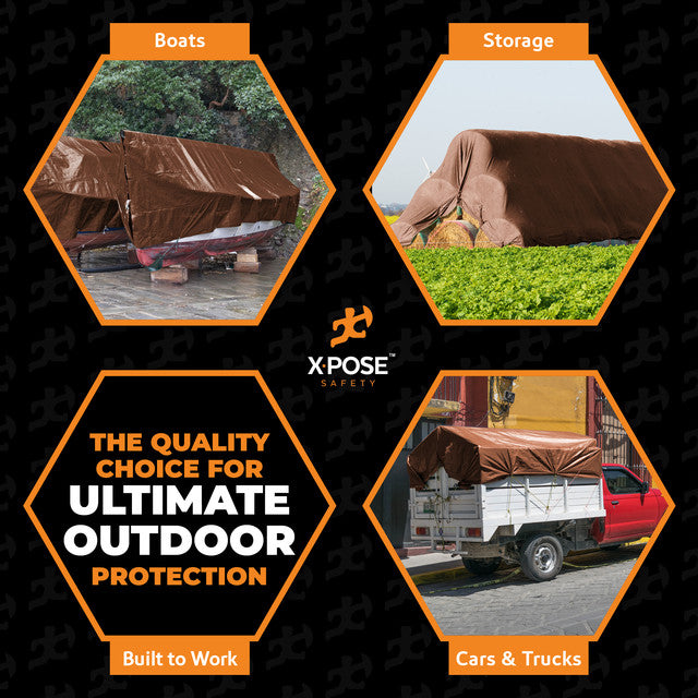 16 Mil Brown Super Heavy Duty Poly Tarp