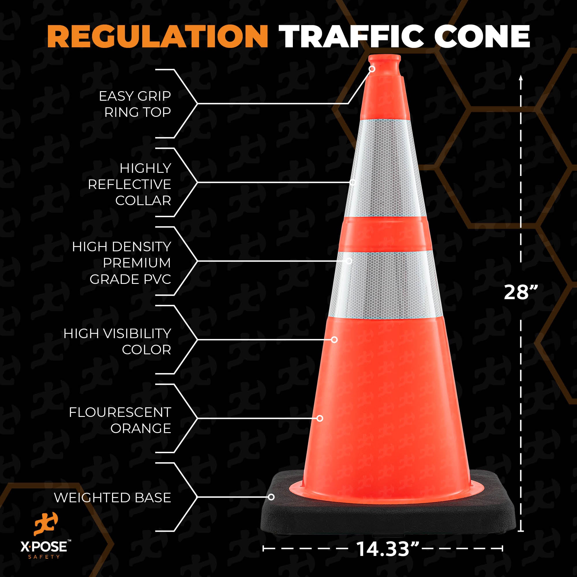 28" Orange Traffic Cone