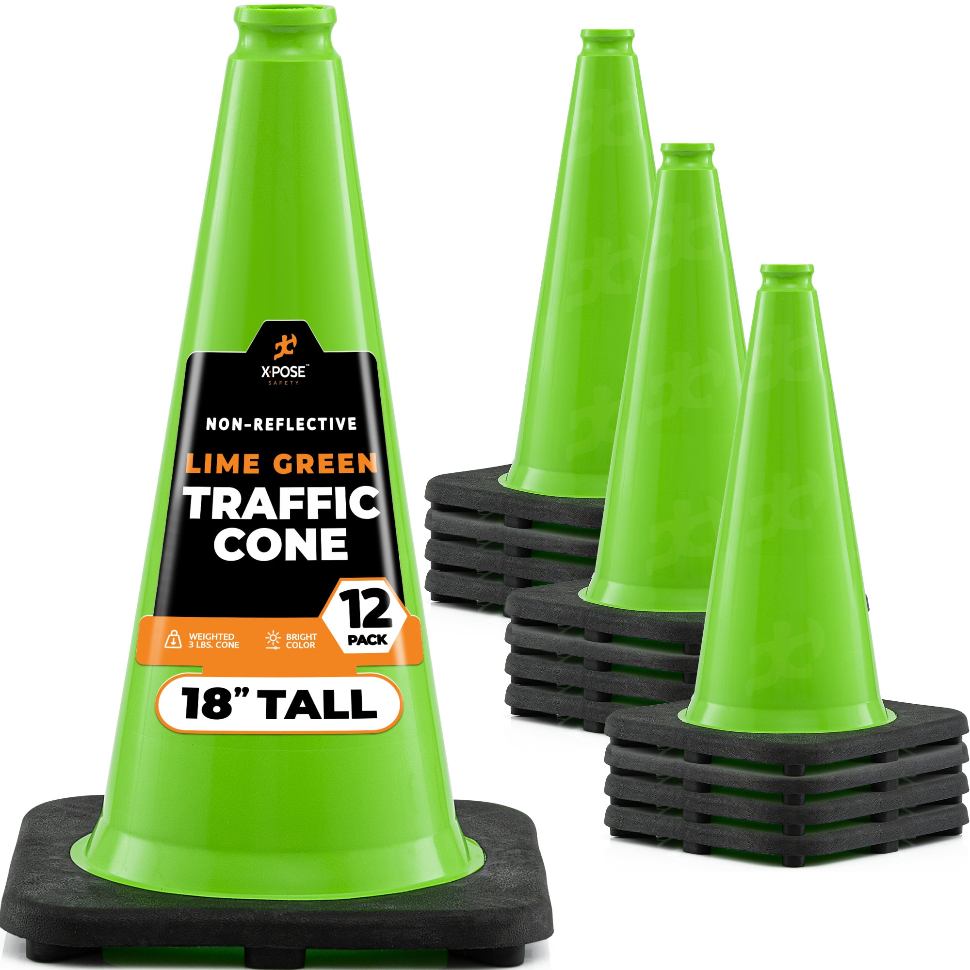 18" Lime Traffic Cone