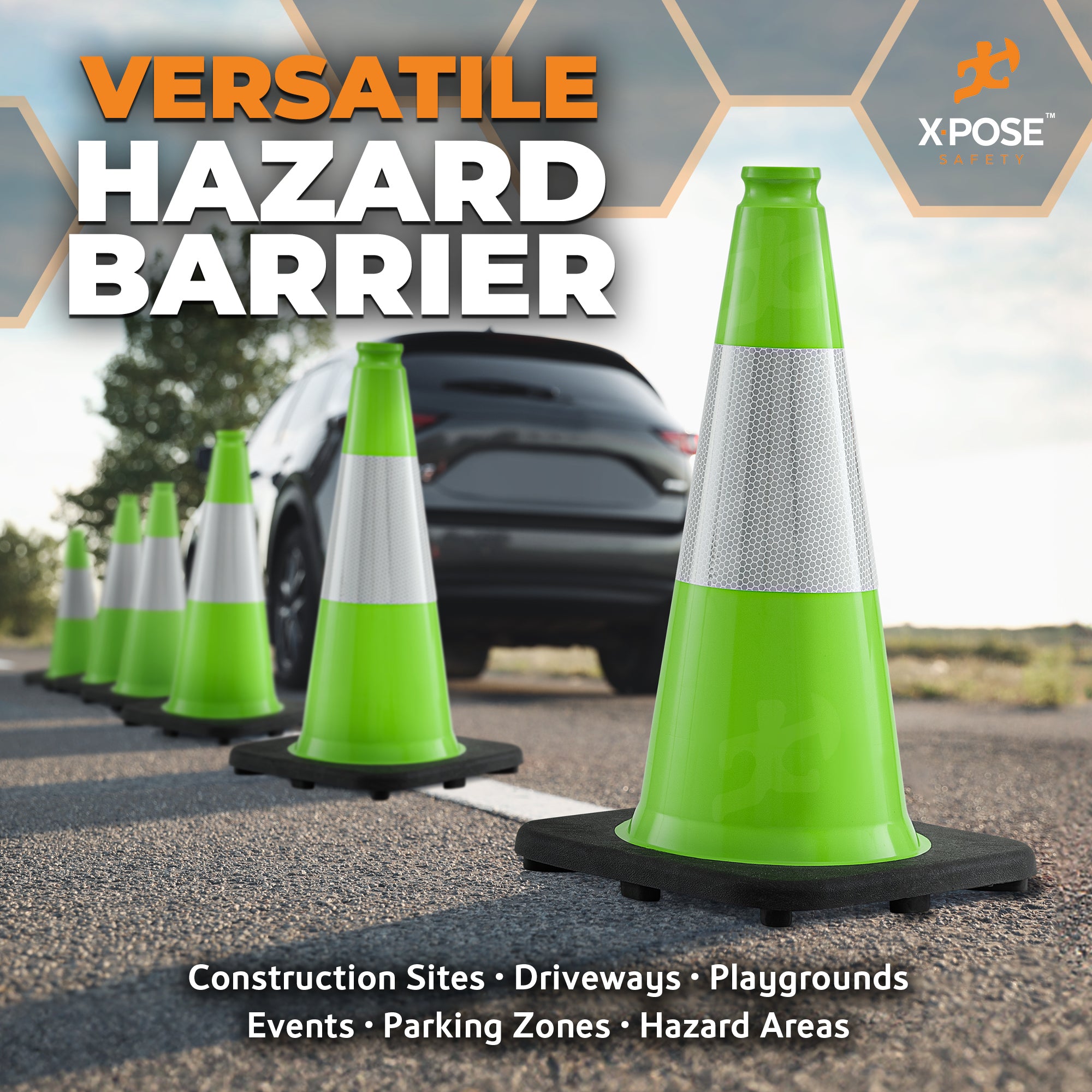 18" Lime Traffic Cone