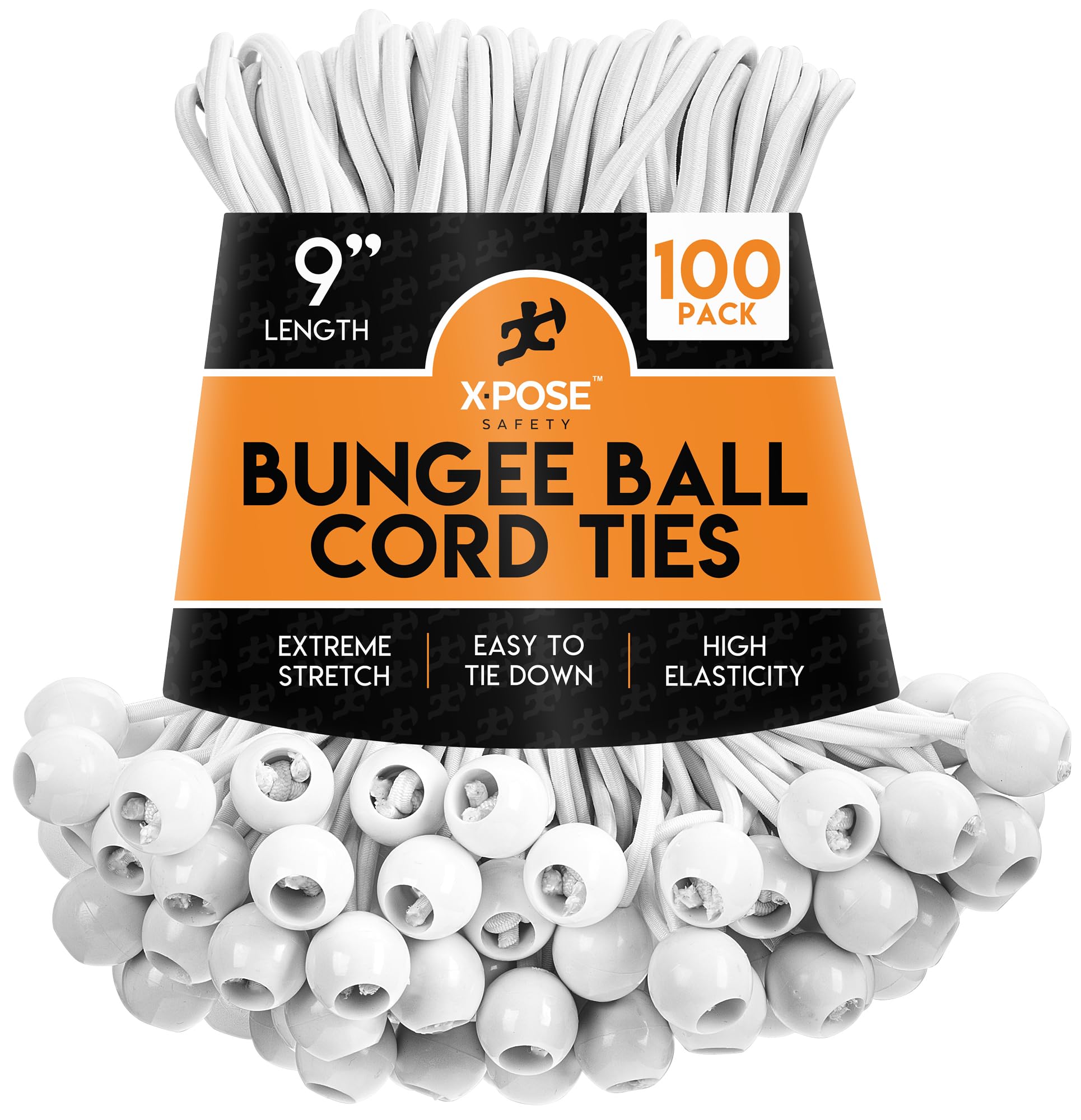 Heavy Duty Ball Bungees With Cord Ties