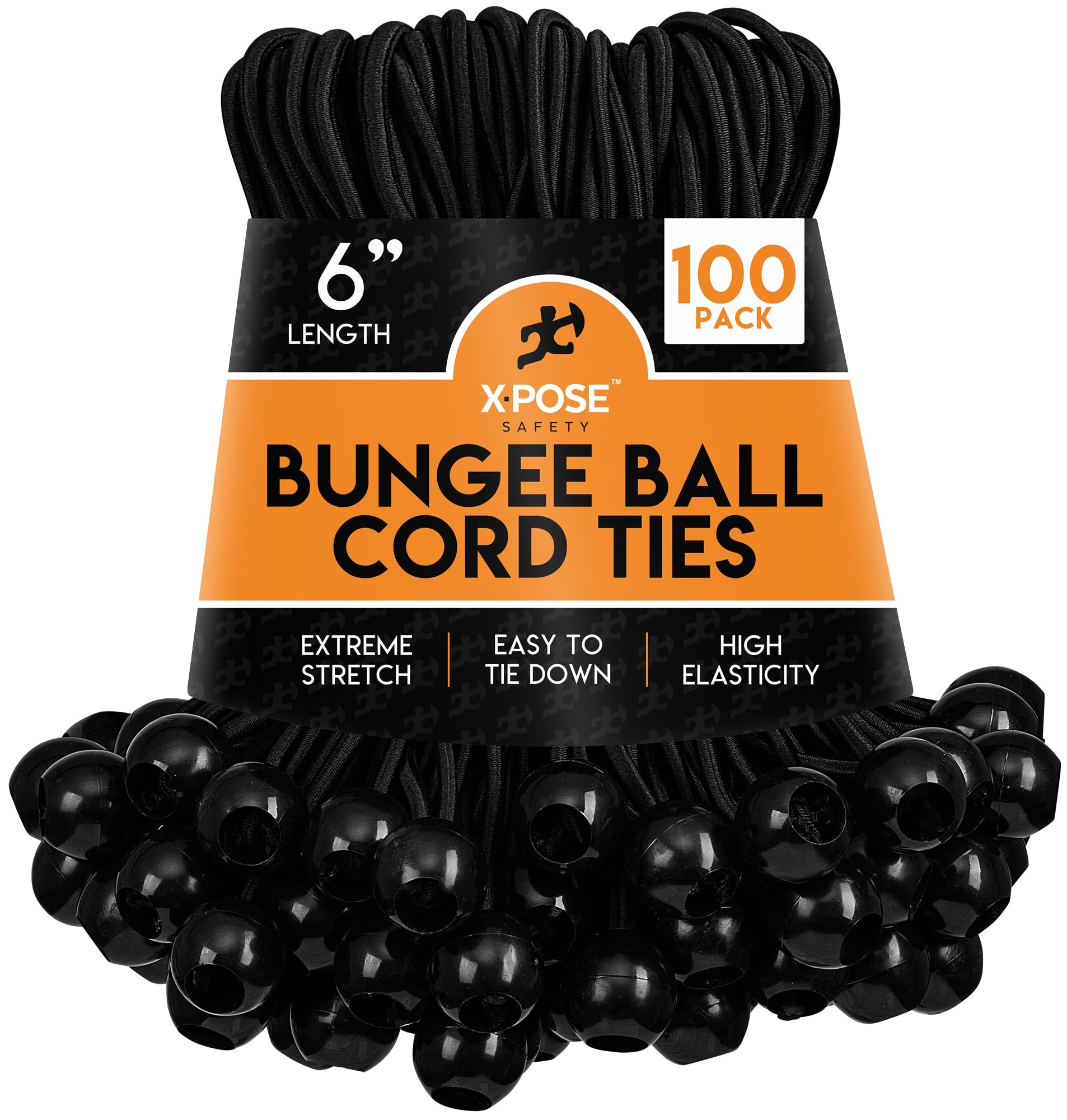 Heavy Duty Ball Bungees With Cord Ties