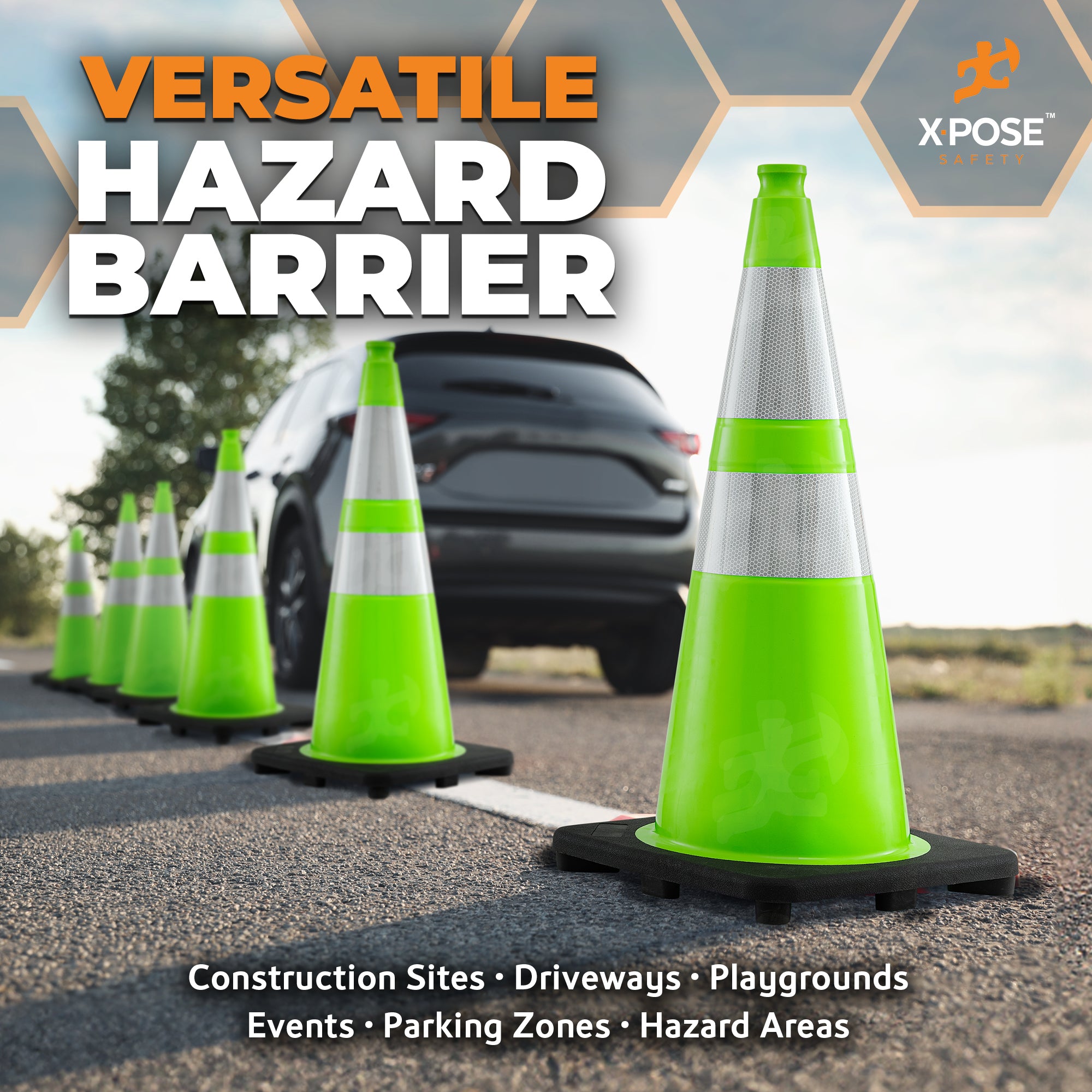 28" Lime Traffic Cone