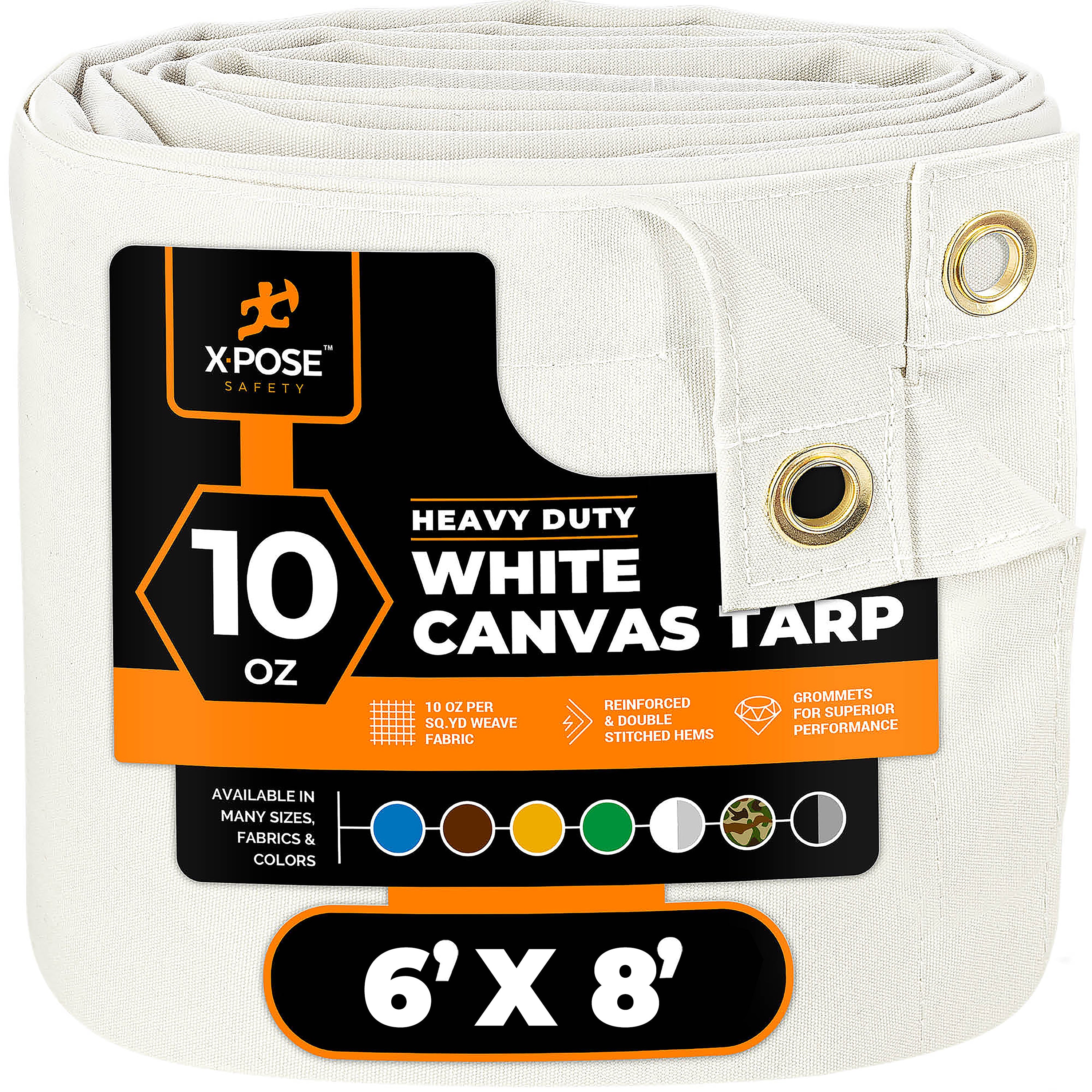 White Canvas Tarps 10oz