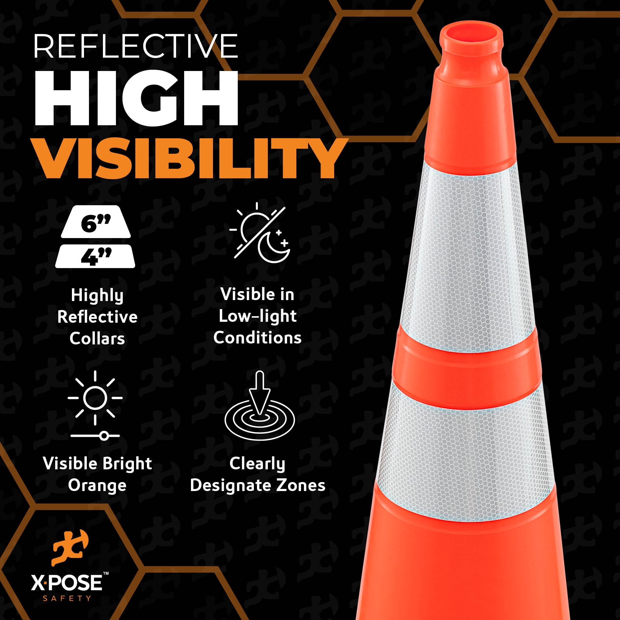 36" Orange Traffic Cone