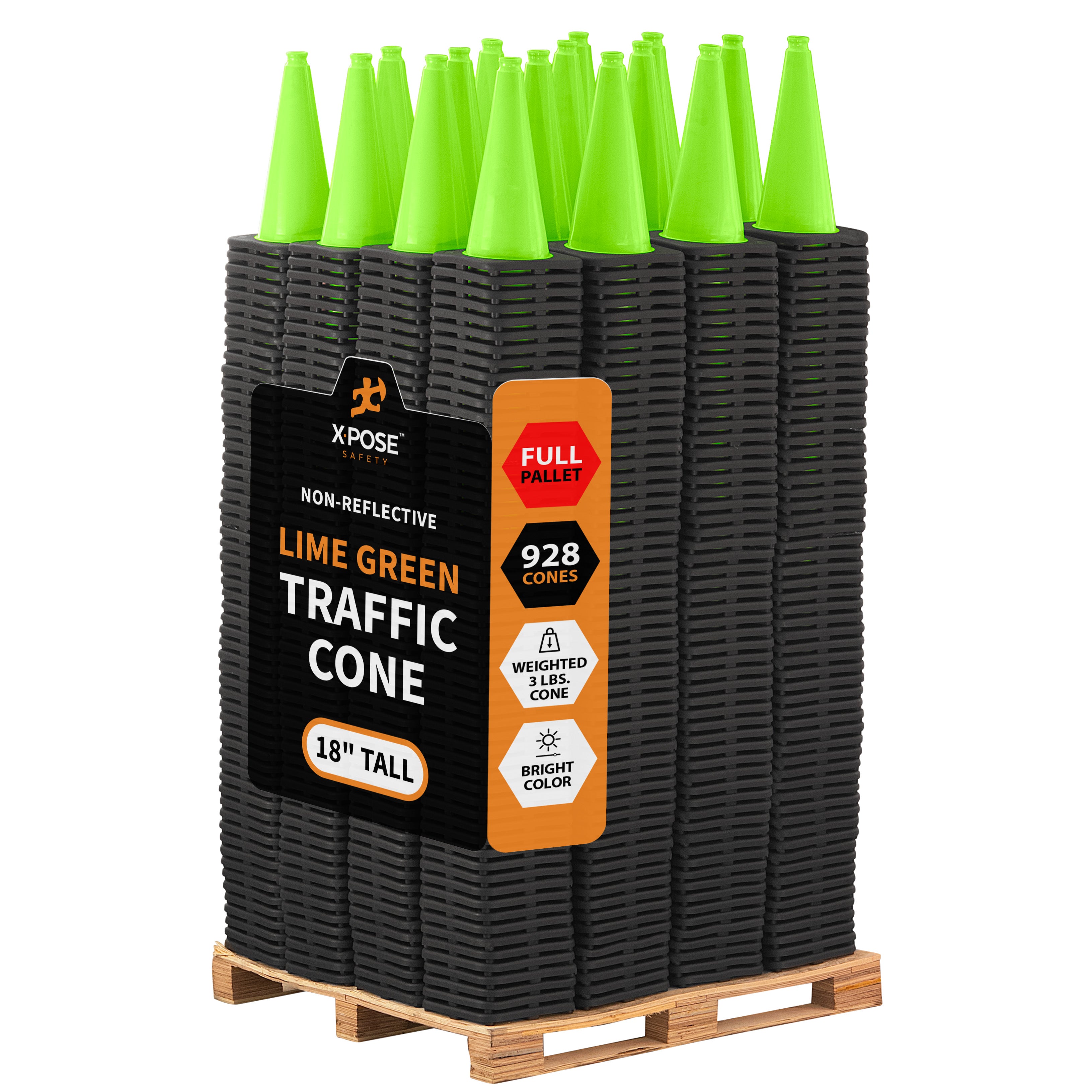 18" Lime Traffic Cone