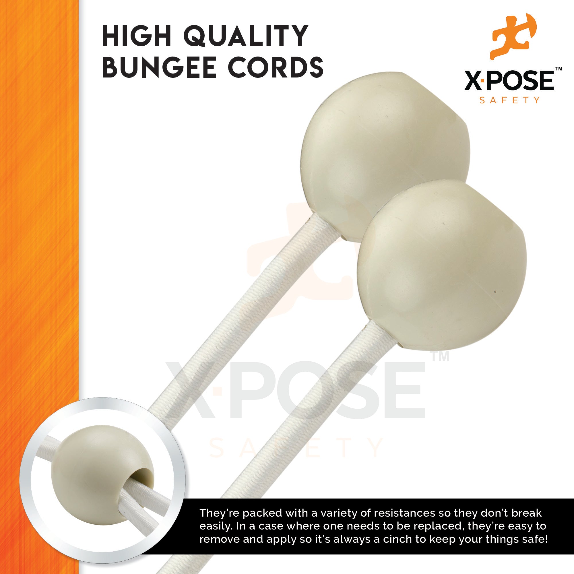 Heavy Duty Ball Bungees With Cord Ties