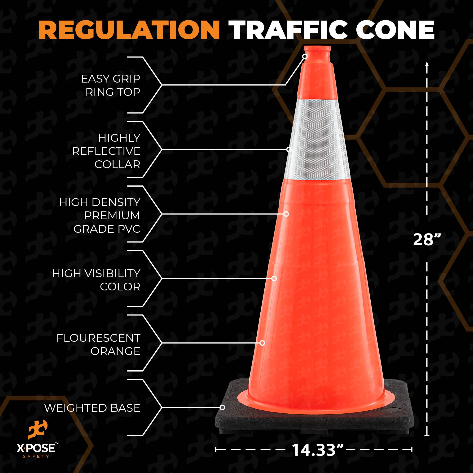28" Orange Traffic Cone