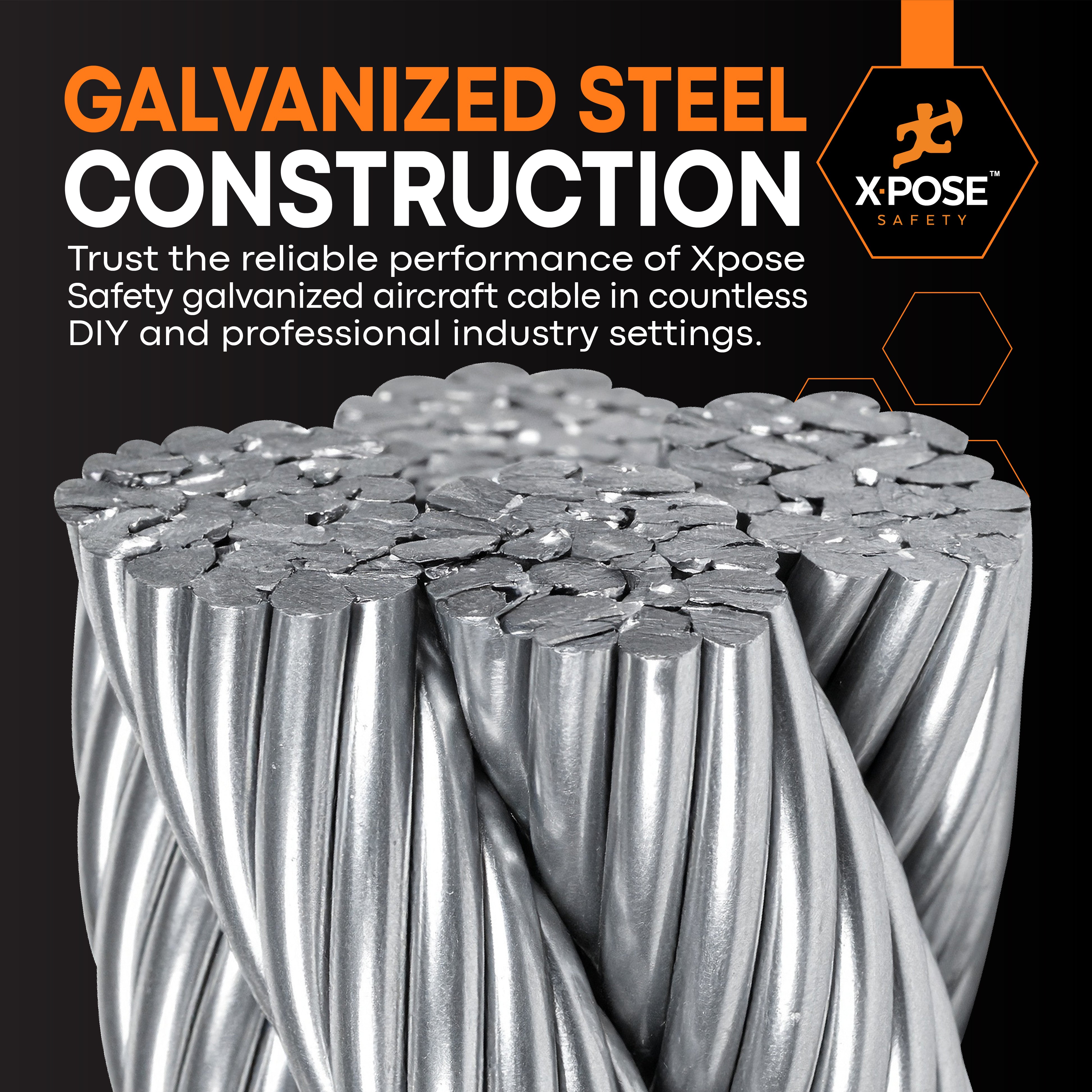 7x19 Galvanized Steel Aircraft Cable