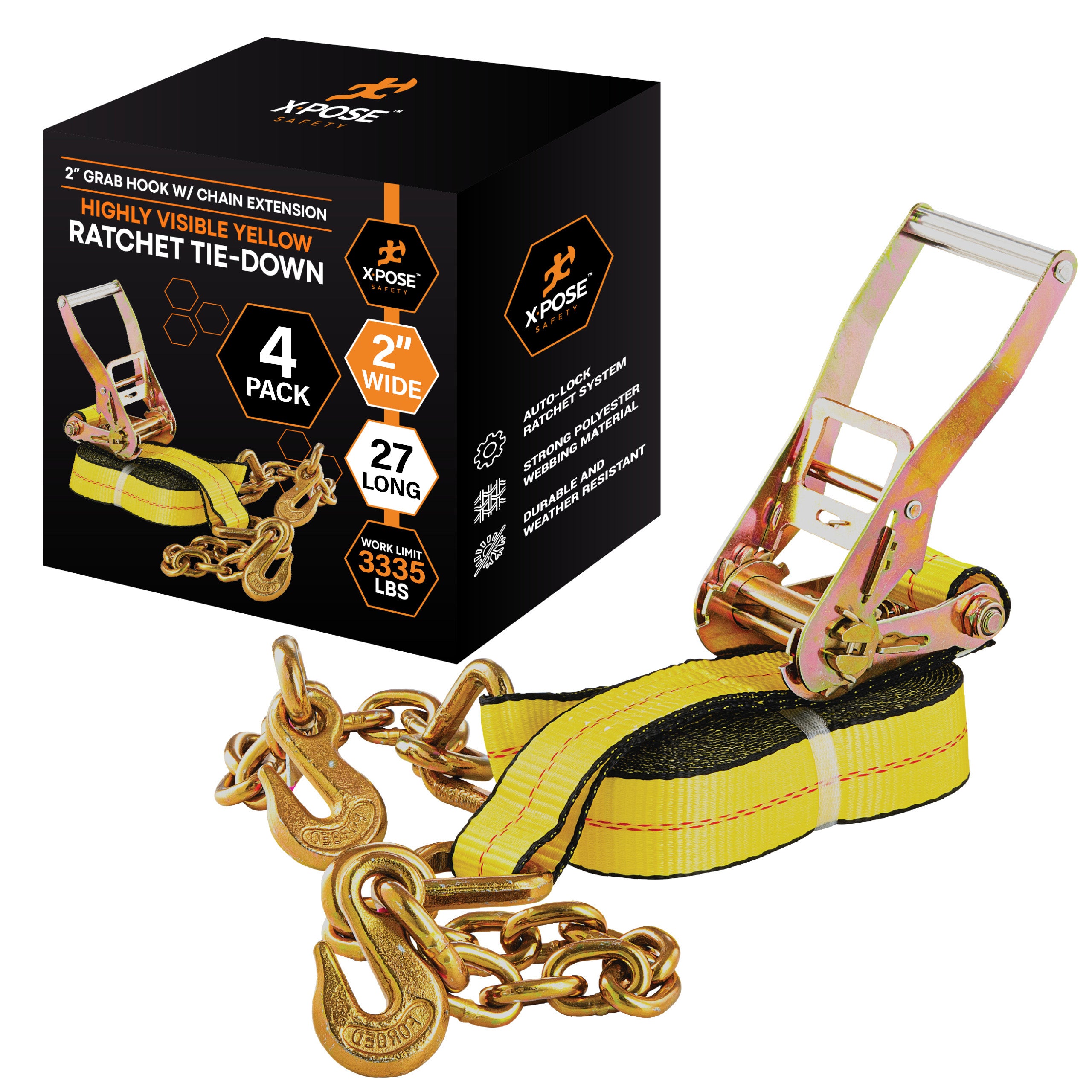 Heavy Duty Tie Down Ratchet Straps