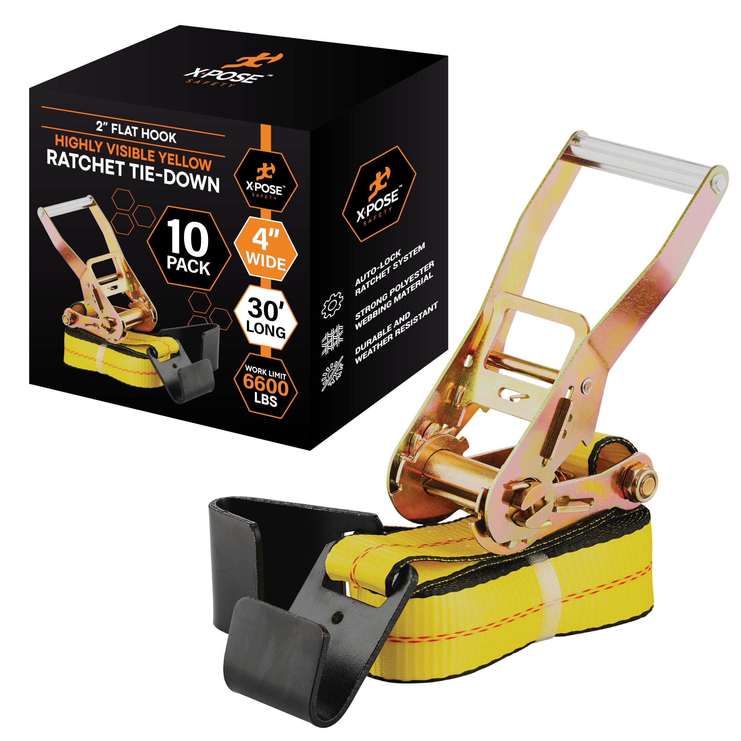 Heavy Duty Tie Down Ratchet Straps