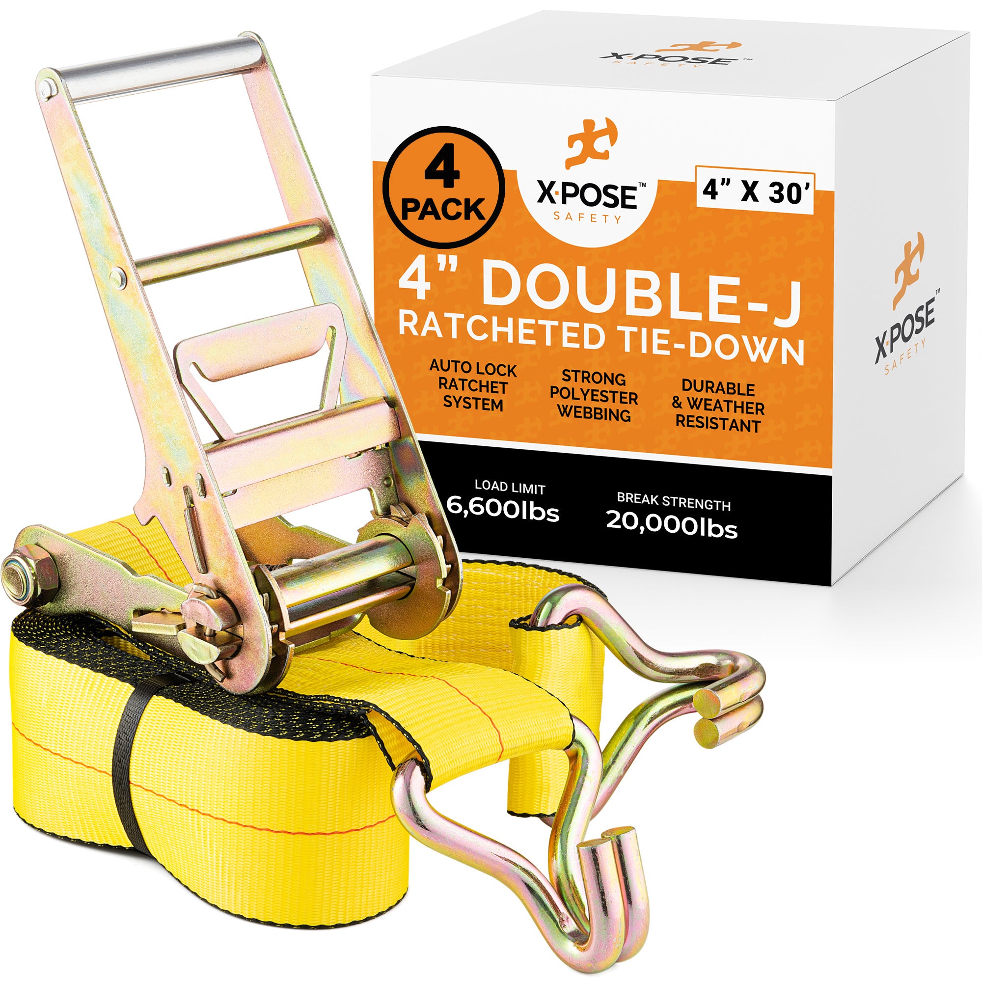 Heavy Duty Tie Down Ratchet Straps
