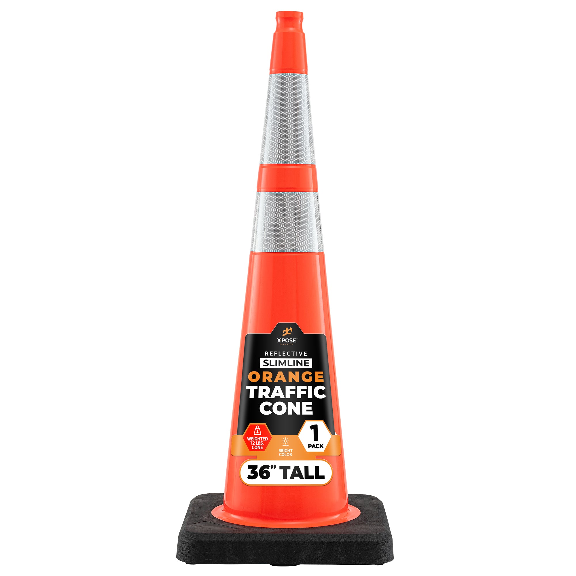 36" Slimline Orange Traffic Cone