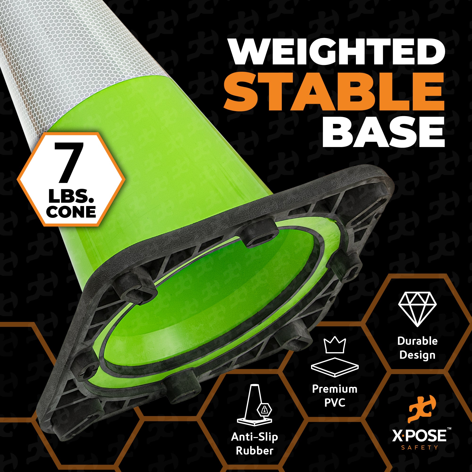 28" Lime Traffic Cone