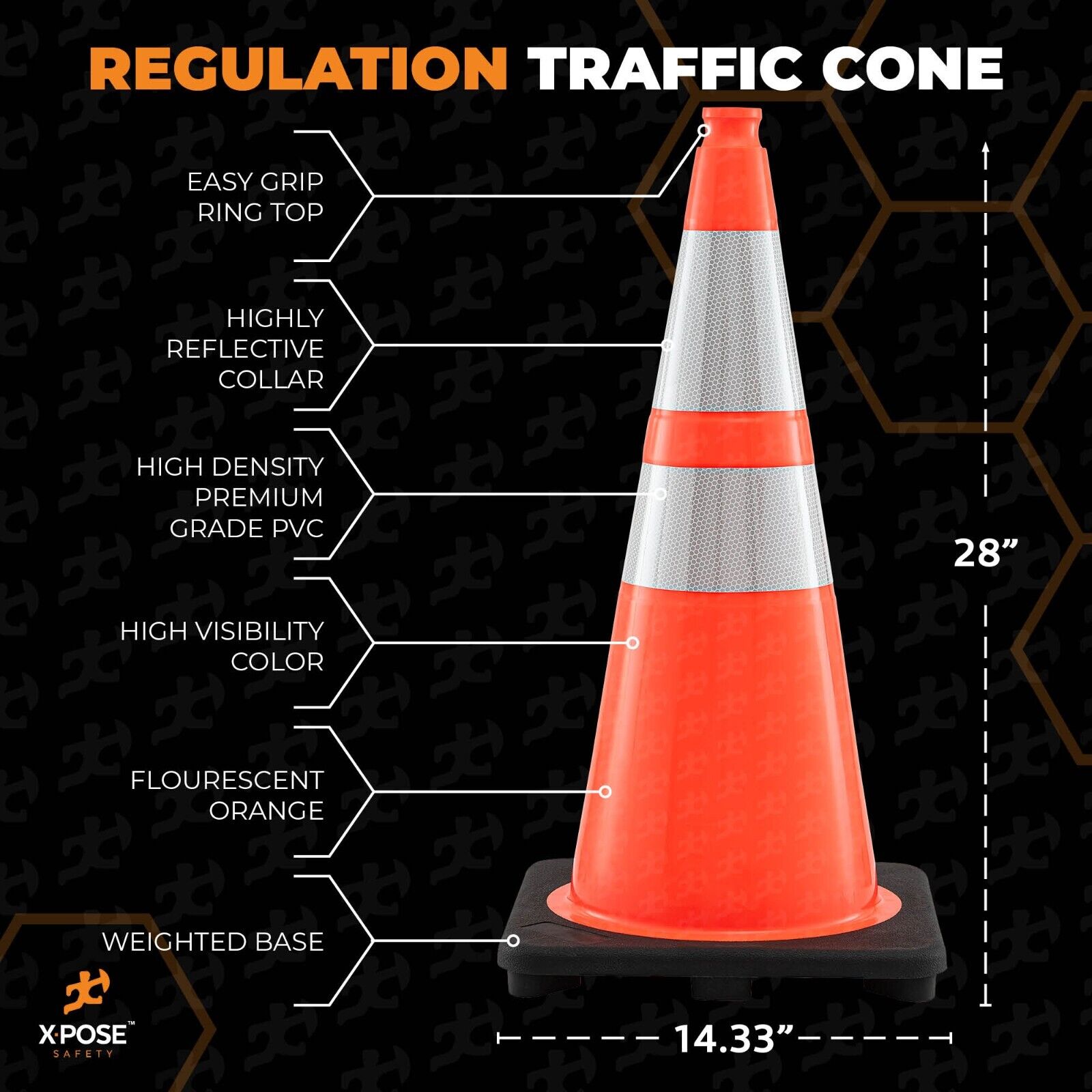 28" Orange Traffic Cone
