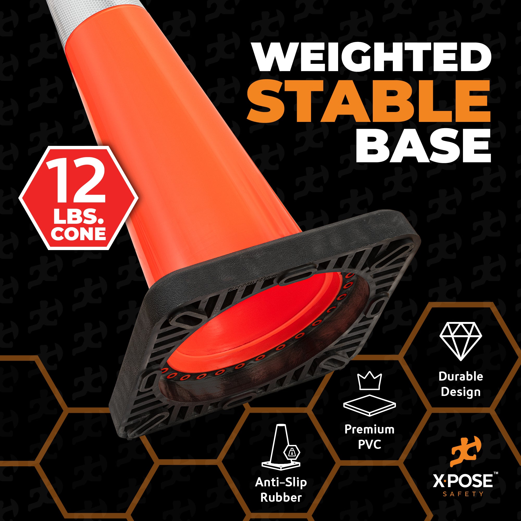 36" Slimline Orange Traffic Cone