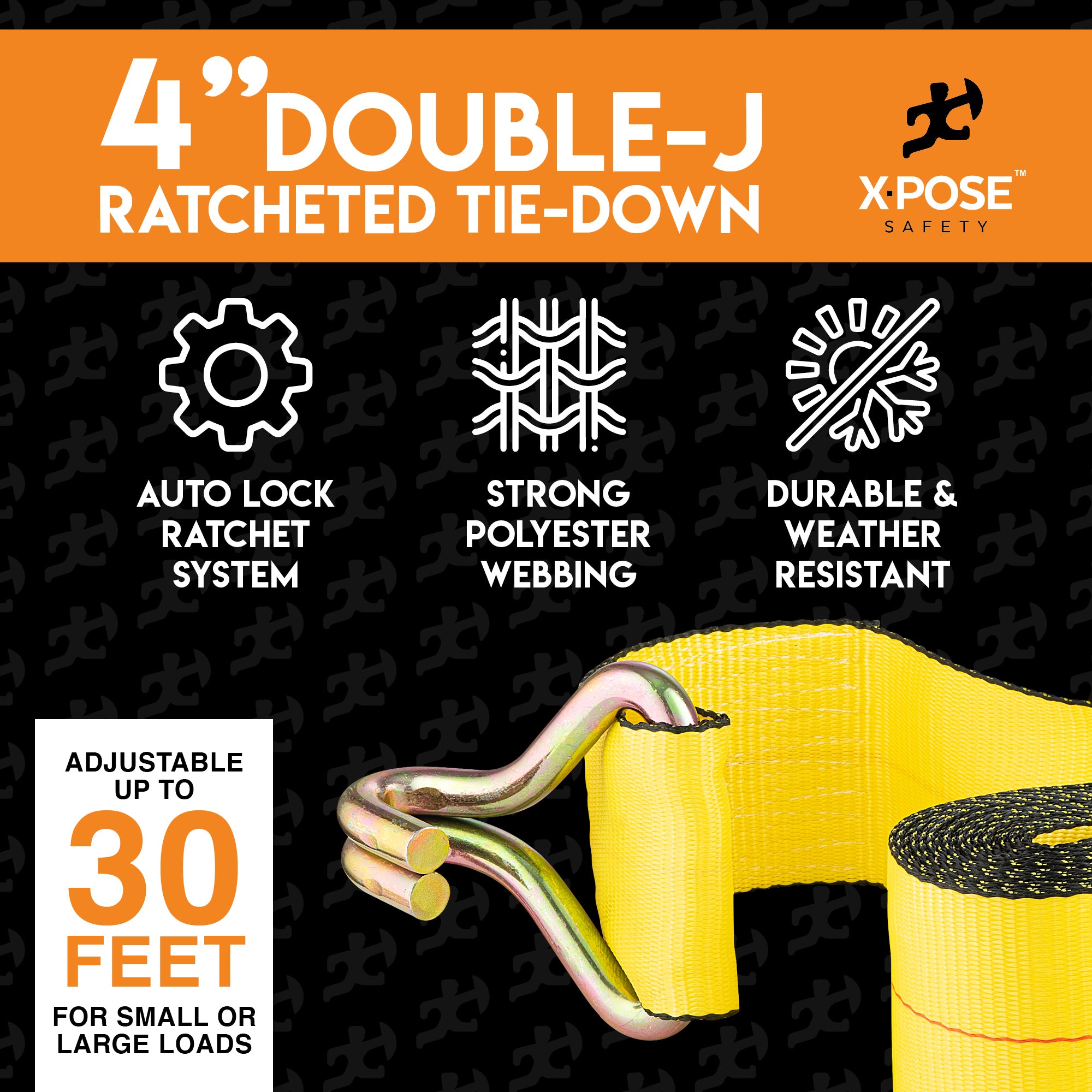 Heavy Duty Tie Down Ratchet Straps