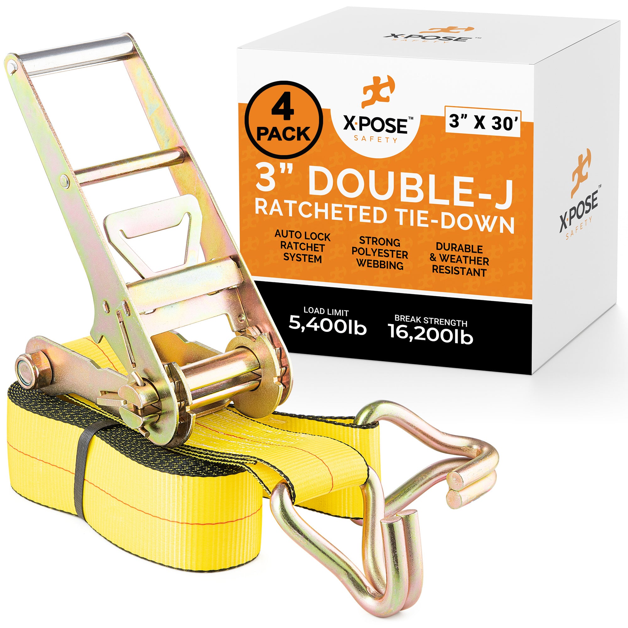 Heavy Duty Tie Down Ratchet Straps