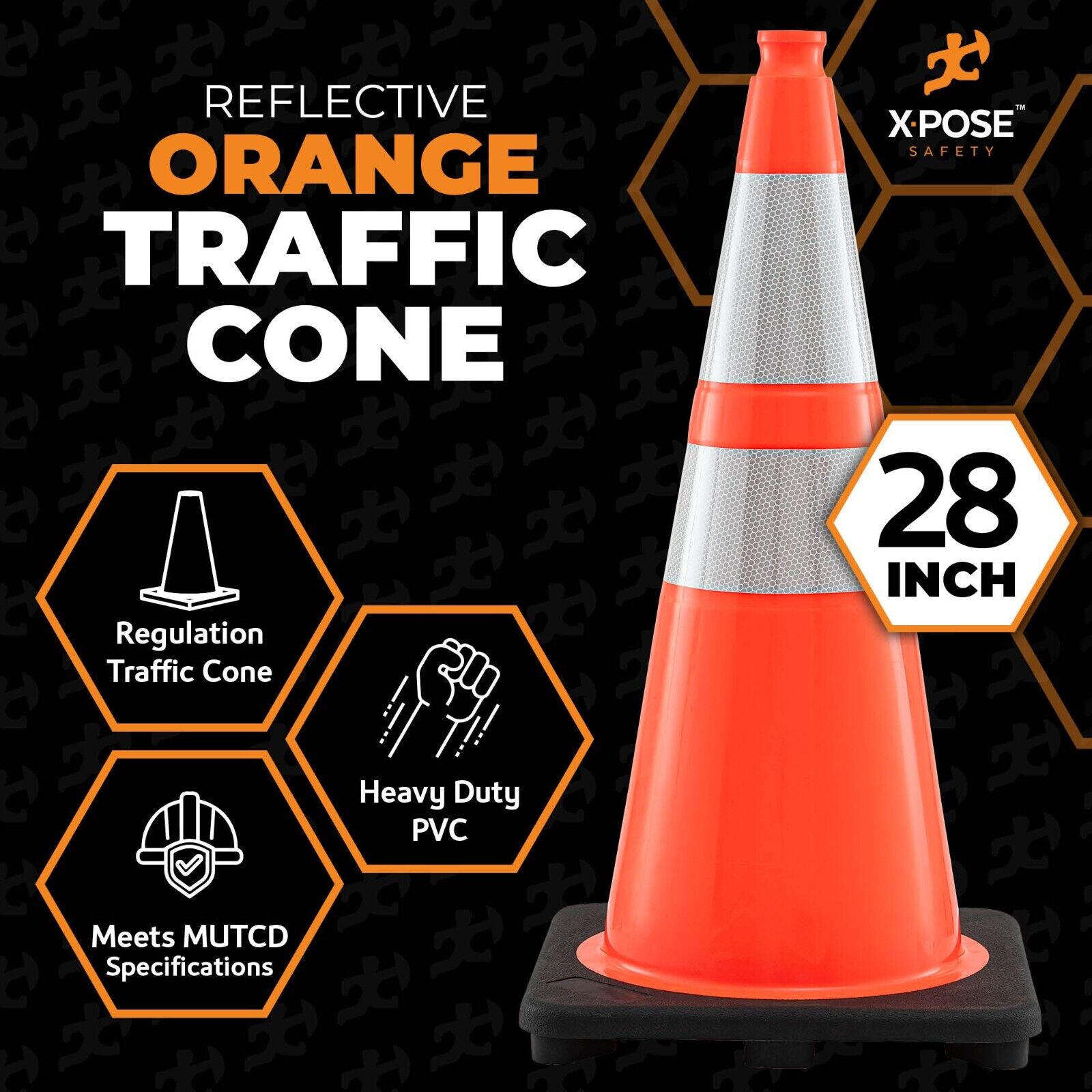 28" Orange Traffic Cone