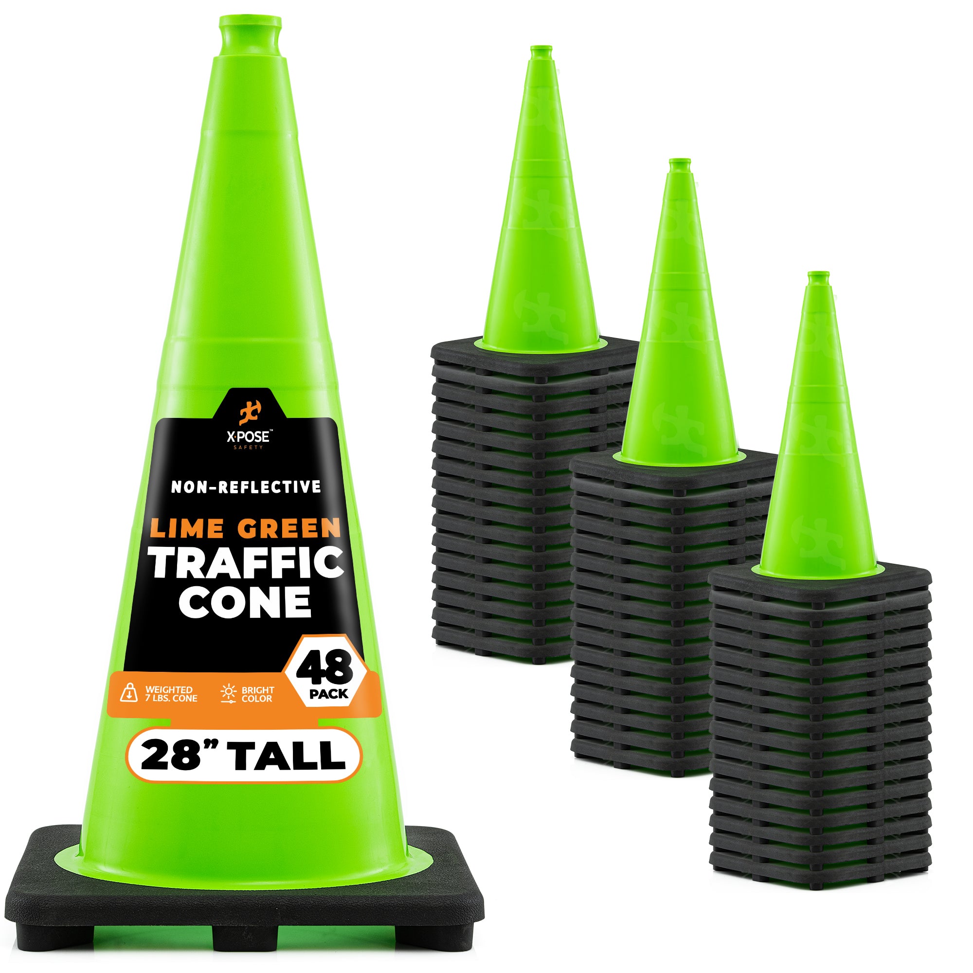 28" Lime Traffic Cone
